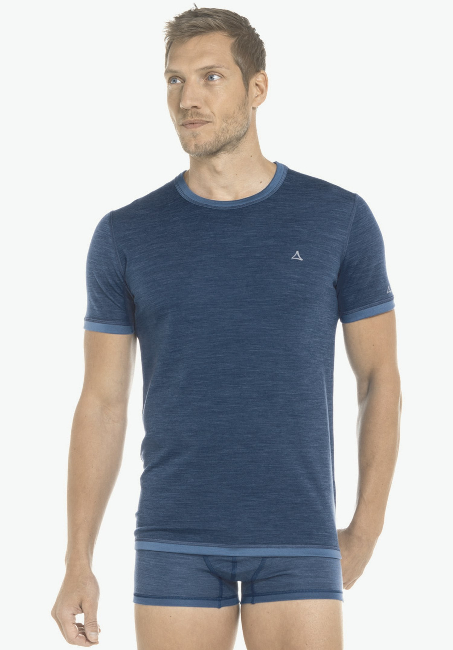 Schöffel Merino Sport Shirt Herren Langarm blau 