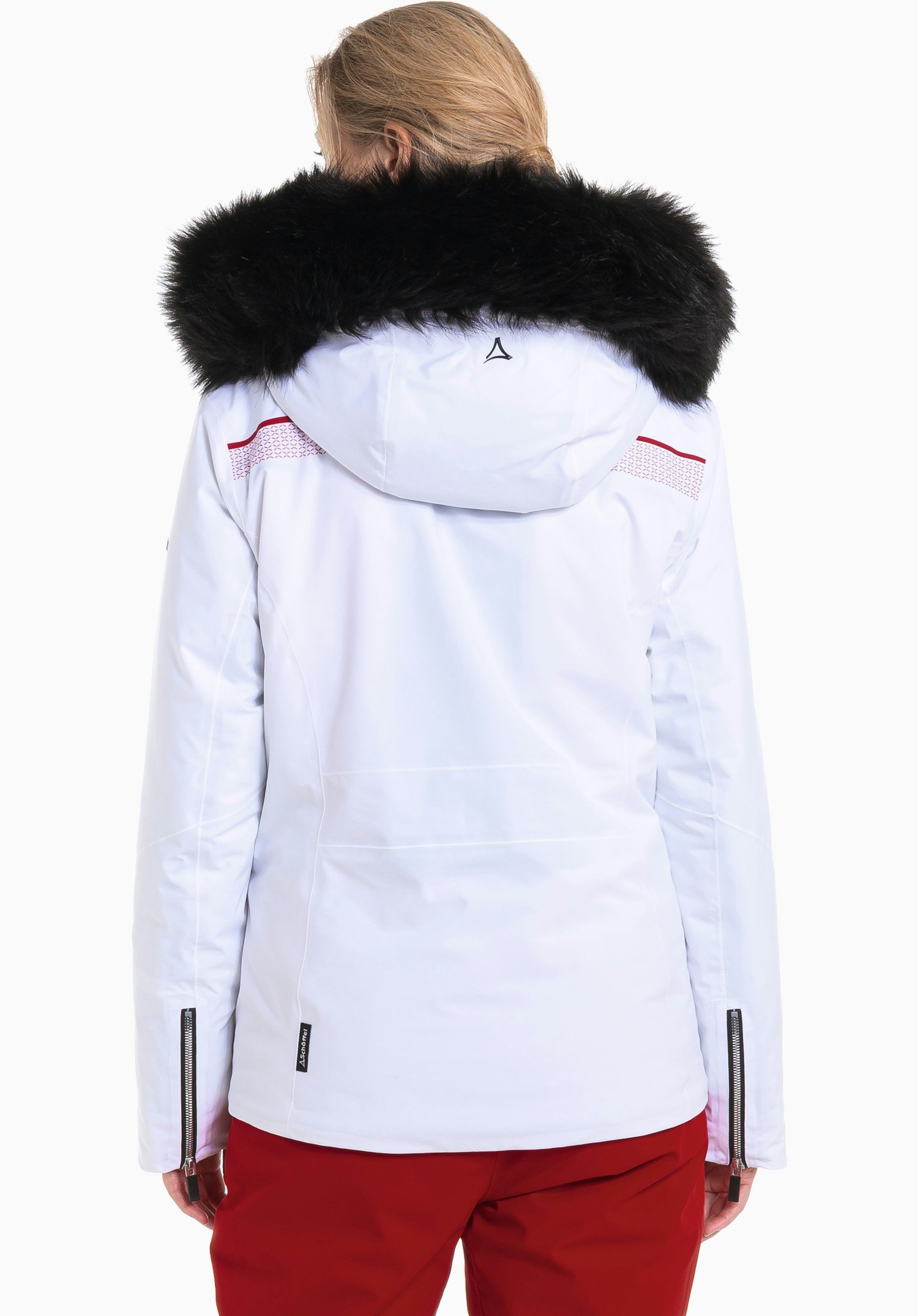 white ski coat