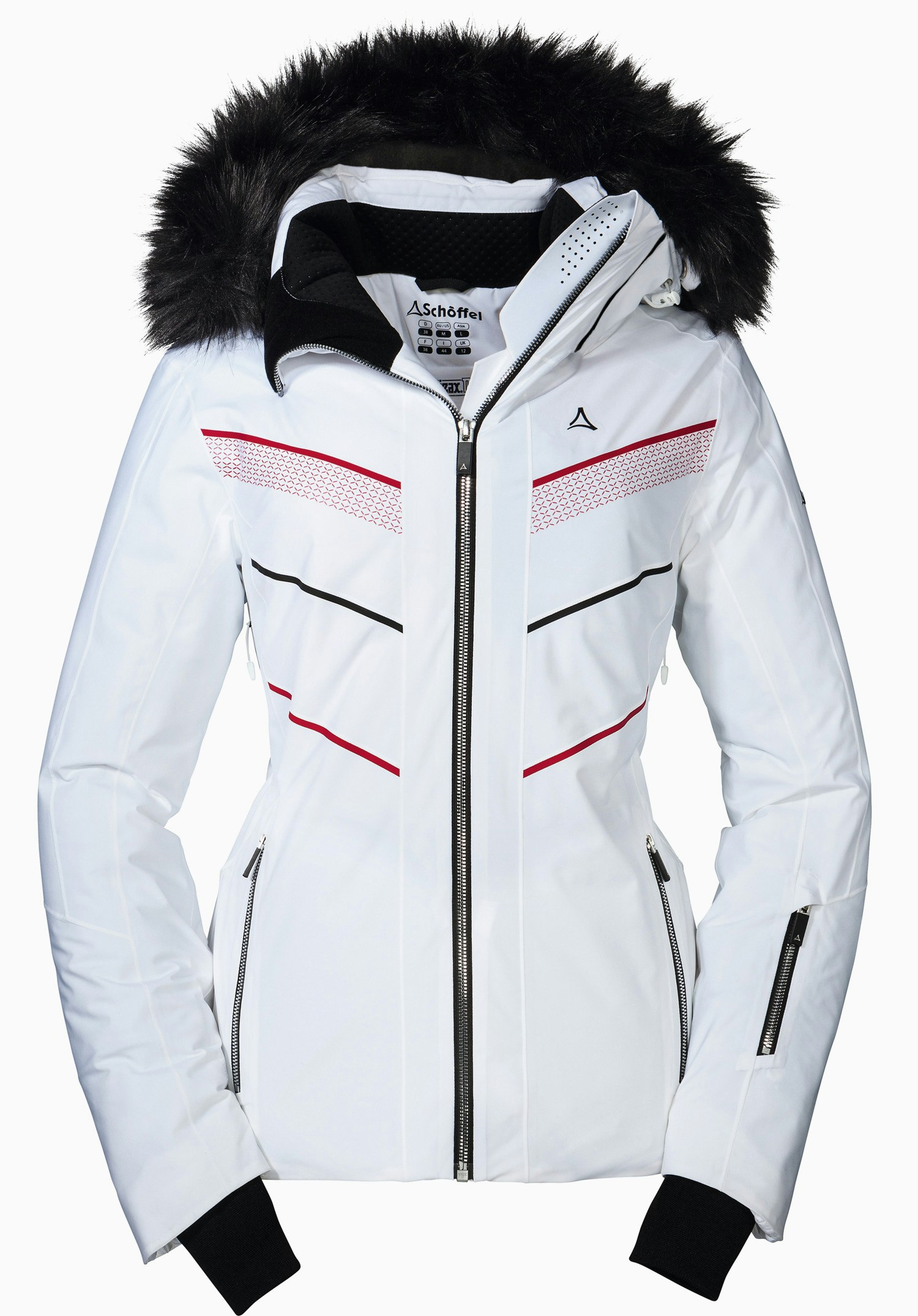 white ski coat