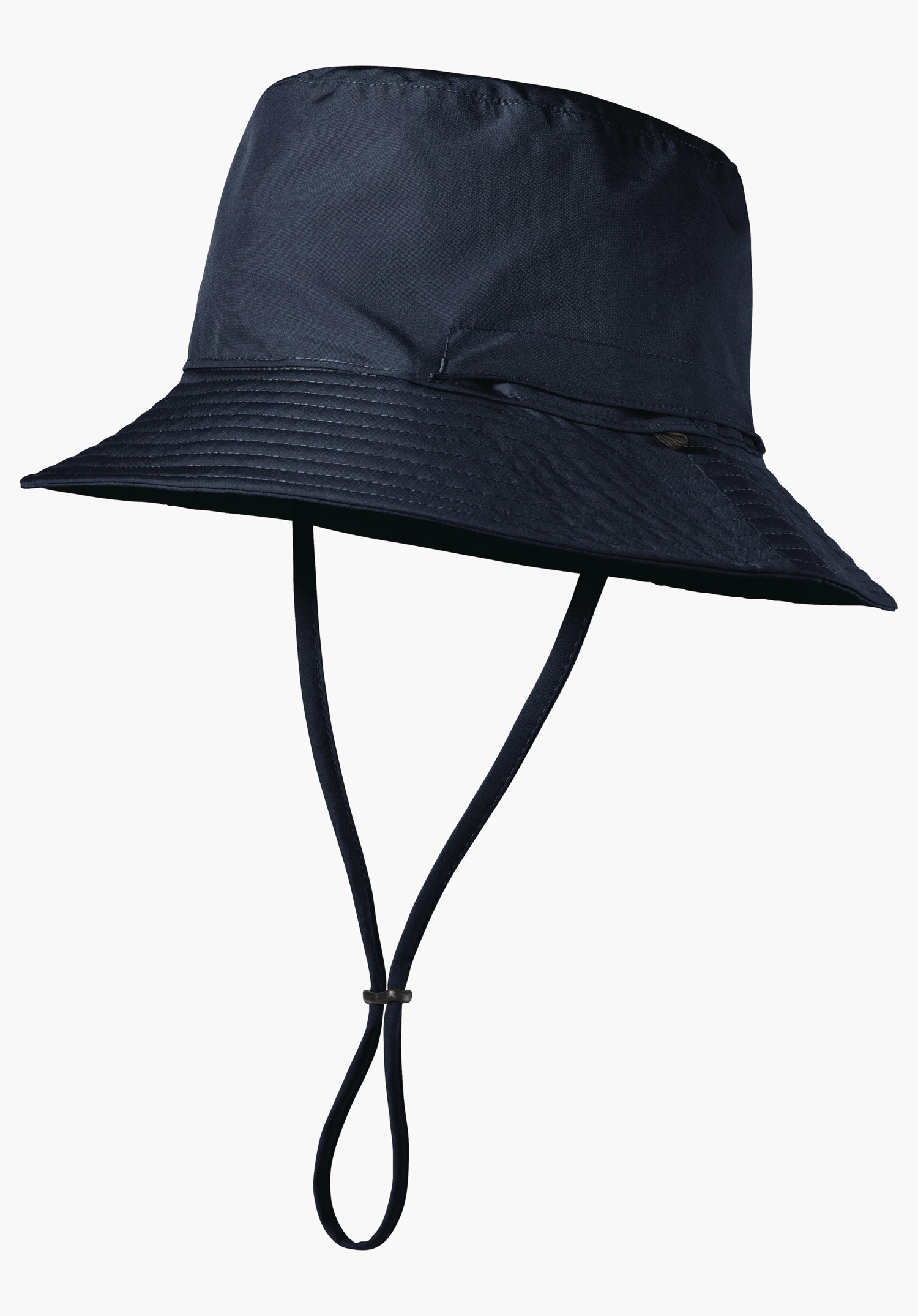 Rain Hat4 in Blau mit verstellbarem Kinnriemen, freigestellt vor weißem Hintergrund.