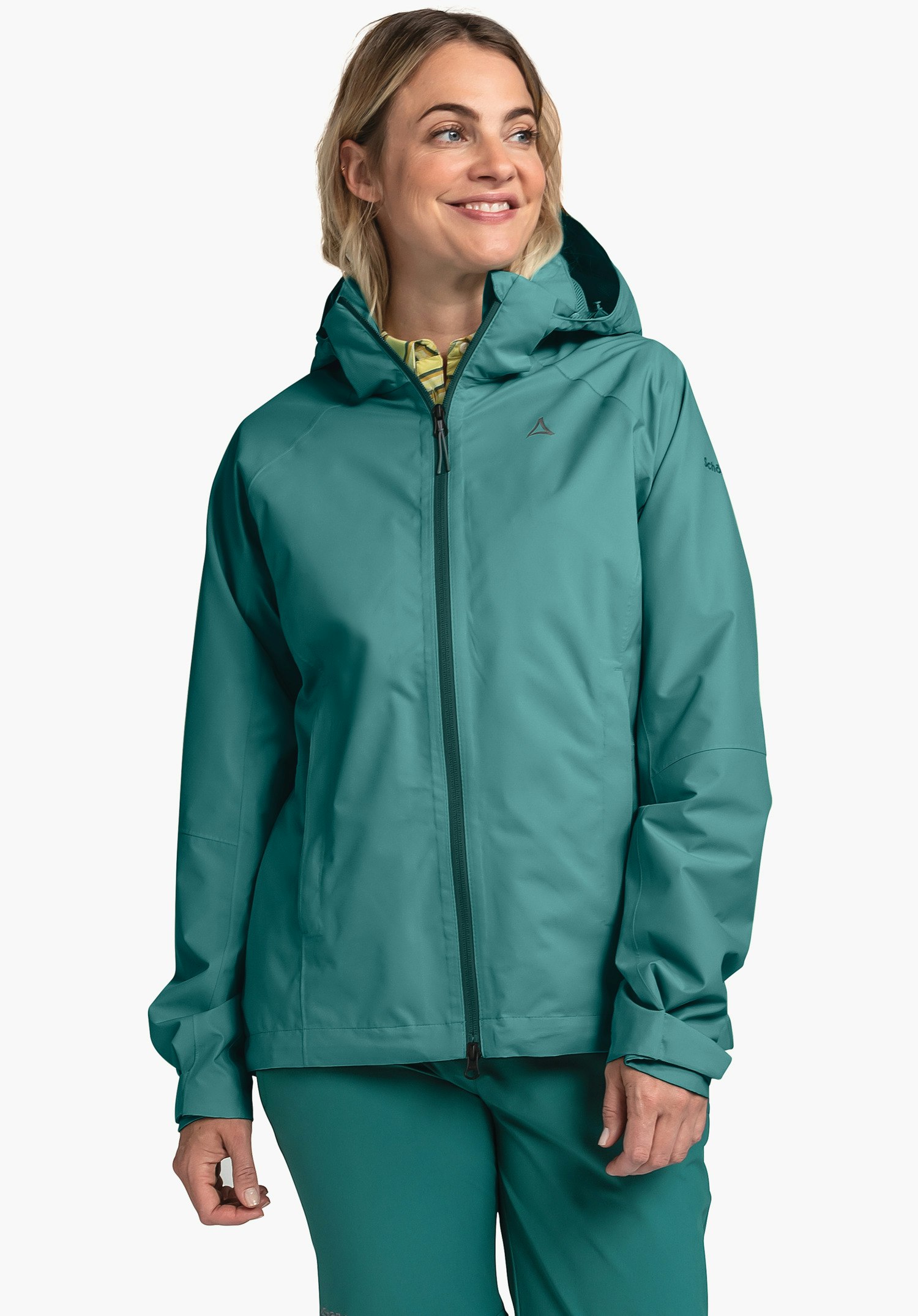 Schöffel Elastische Regenjacke mit Pack-Away Tasche