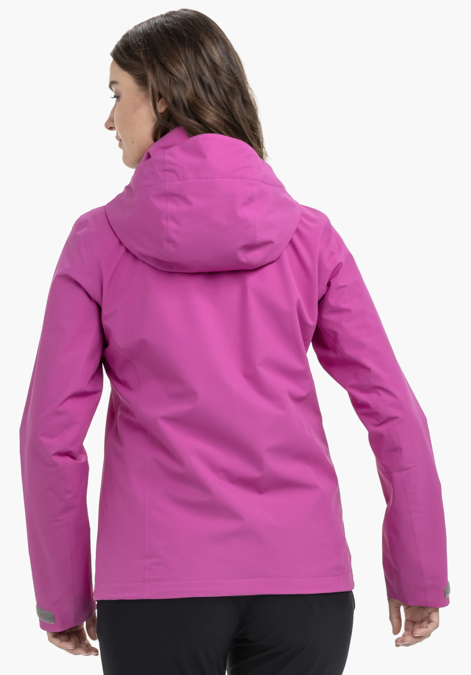 Jacket Gmund L in pink, worn by a model in a back view against a neutral background.
