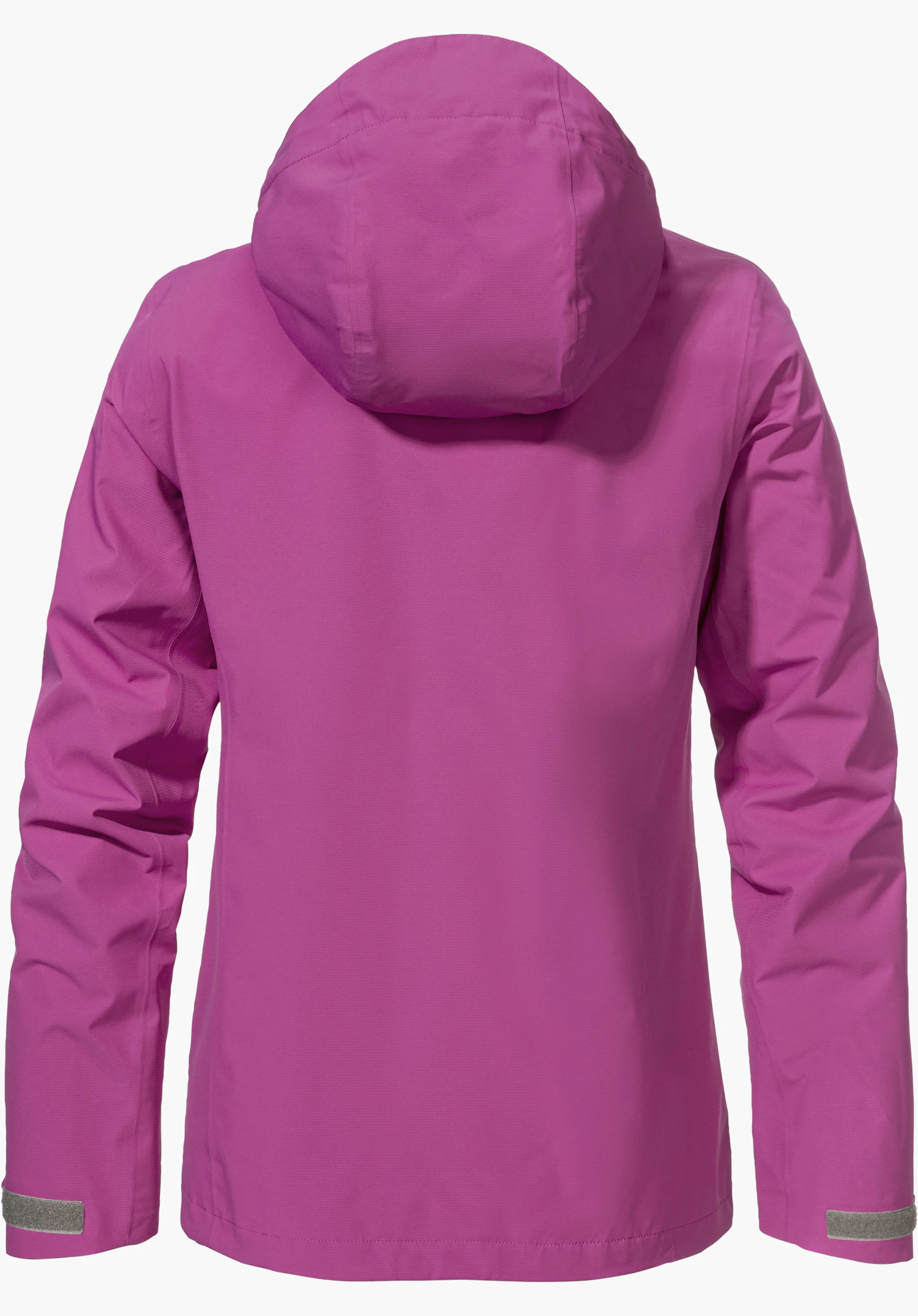 Jacket Gmund L in pink shows the back with a hood, isolated on a white background.