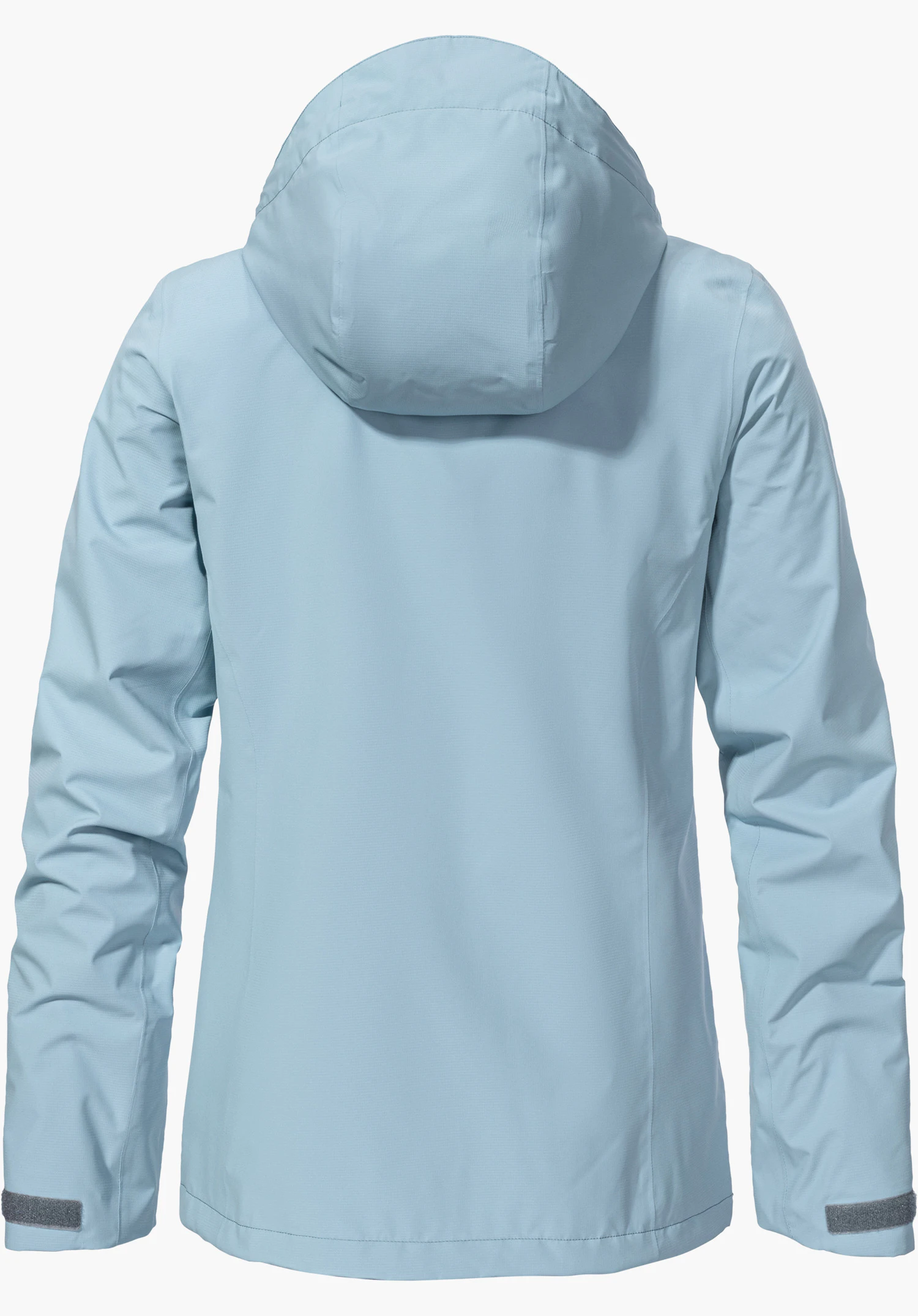 Jacket Gmund L de couleur bleue, présentée de dos avec une capuche, détourée sur fond blanc.