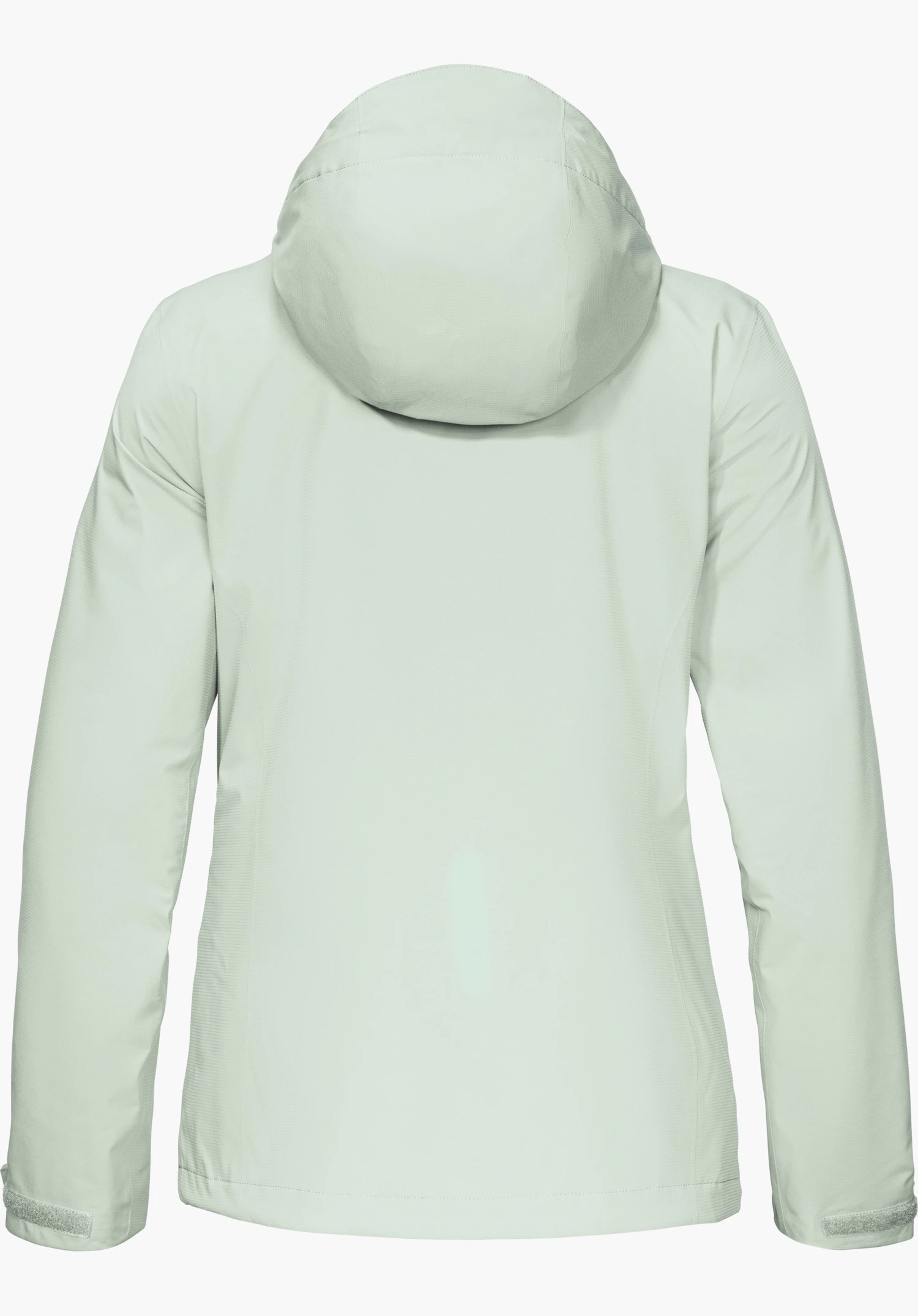 Jacket Gmund L regenjas in groen, achteraanzicht, vrijstaand op een witte achtergrond.