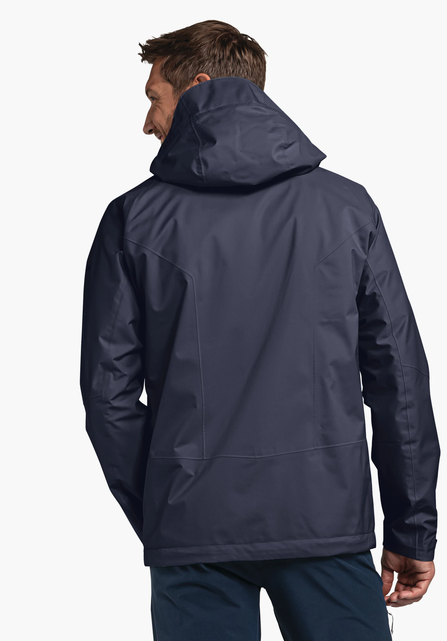 Jacket Easy XT M in blue shows the back view of a model against a neutral background.
