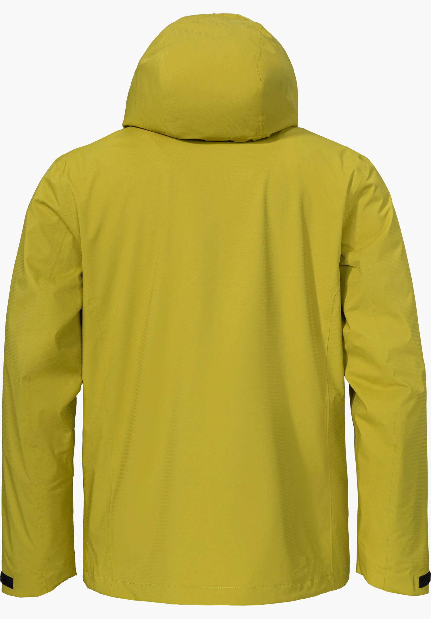 Jacket Gmund M in yellow, shown from the back and isolated on a white background.