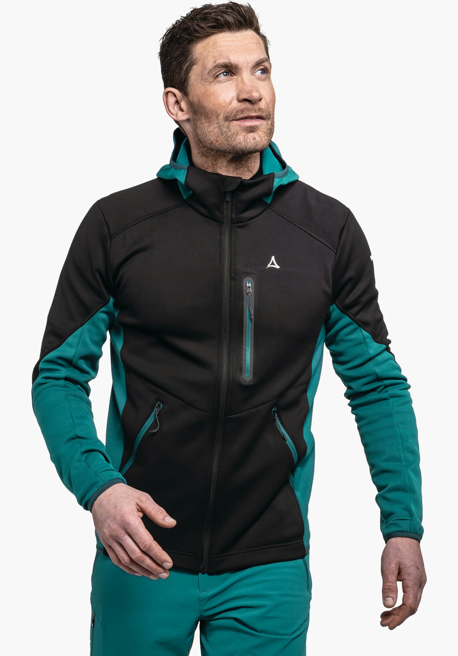 Schöffel Sportiver Fleece-Hoody aus Materialmix