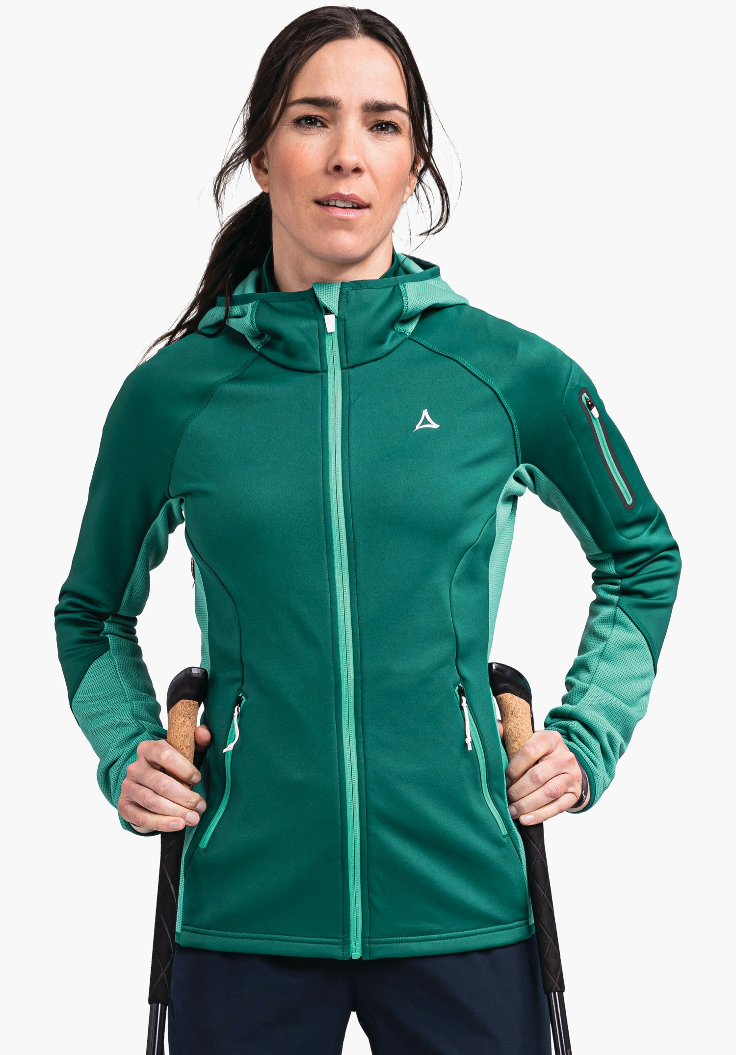 Schöffel Sportiver Fleece-Hoody aus Materialmix