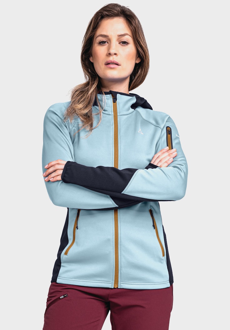 Schöffel Sportiver Fleece-Hoody aus Materialmix
