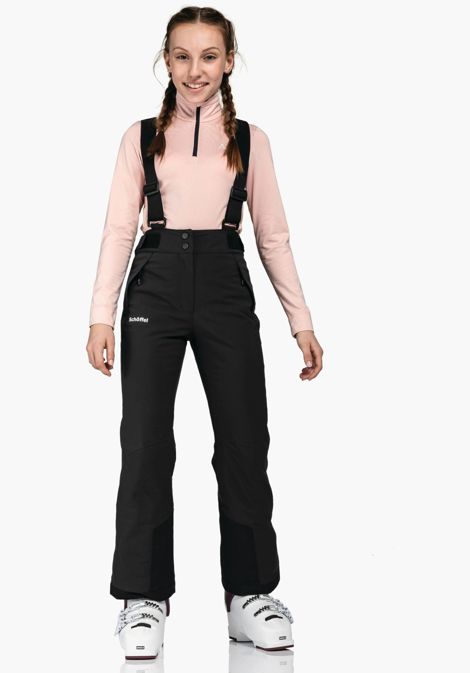 Schöffel Warme Skihose mit elastischen Hosenträgern
