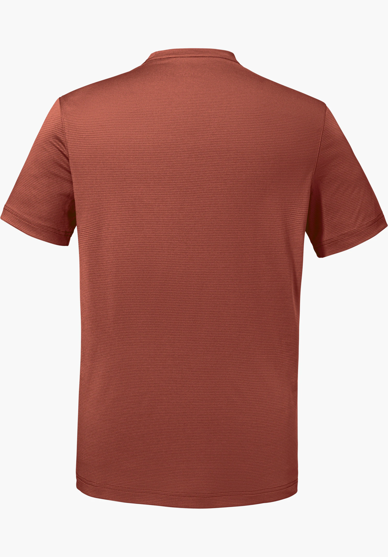 CIRC T Shirt Tauron M in red, the back view of the short-sleeved shirt shows a fine texture, isolated on a white background.