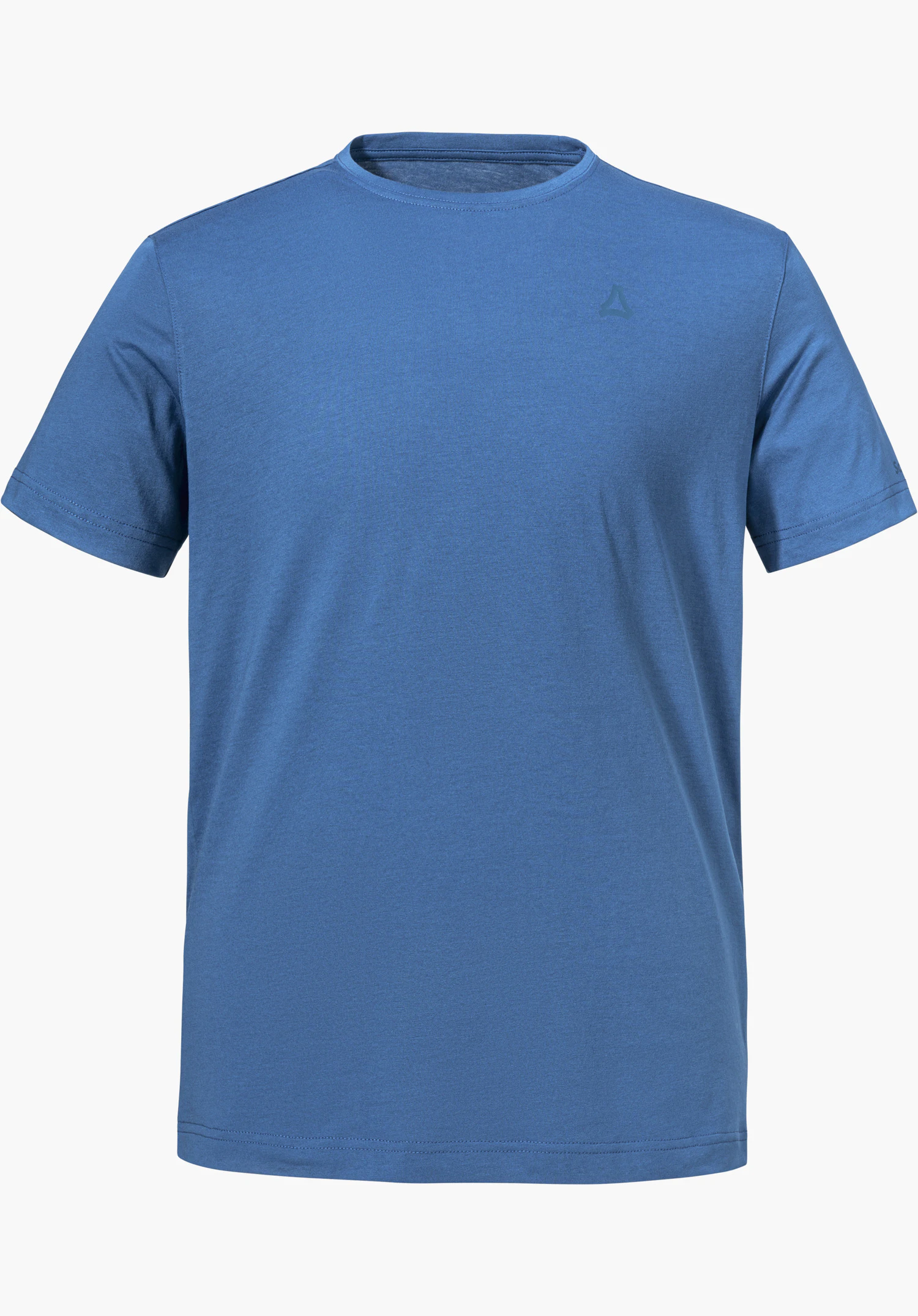 T Shirt Buchberg M en bleu avec un logo Schöffel discret sur la poitrine, détouré sur fond blanc.