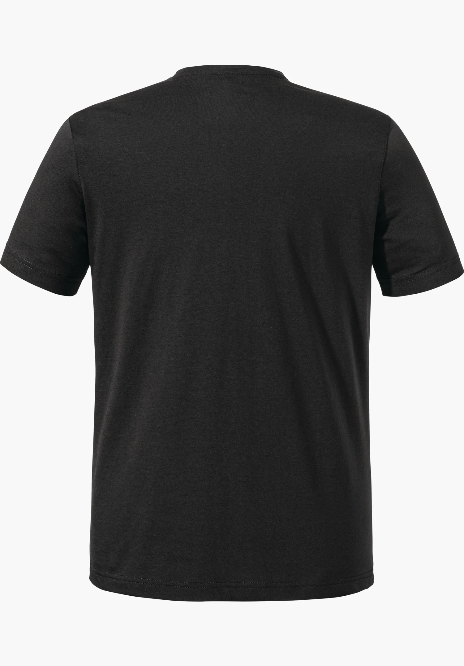 T Shirt Hohberg M in het zwart, achteraanzicht, vrijstaand op een witte achtergrond.