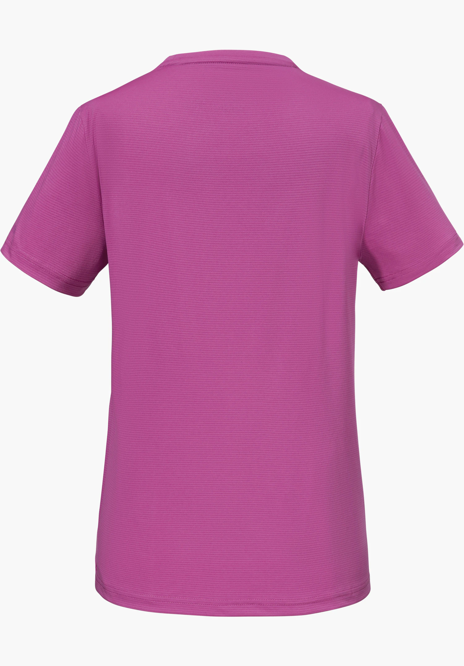 CIRC T Shirt Sulten L en rose montre la vue de dos du t-shirt texturé à manches courtes, isolé sur fond blanc.