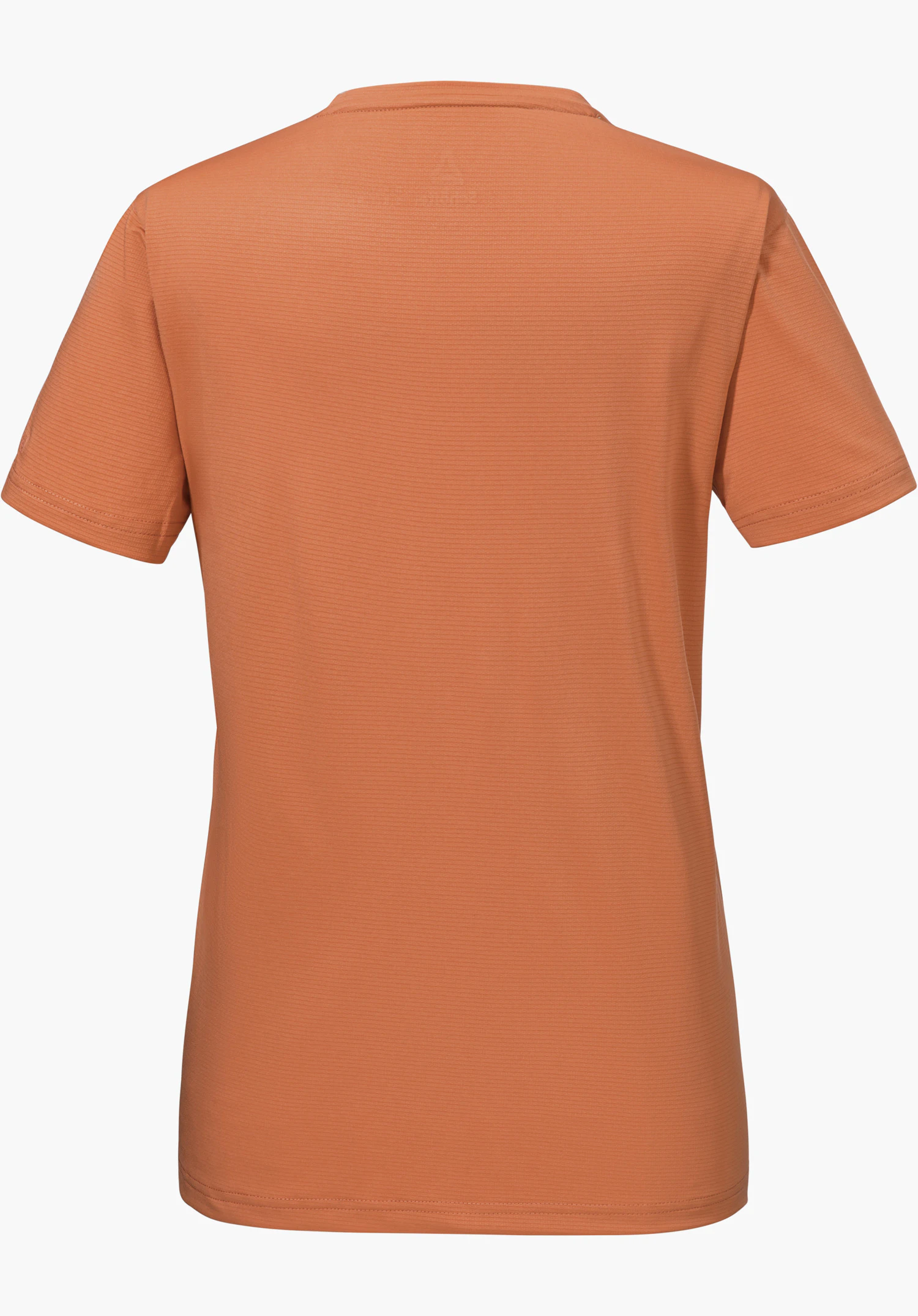 CIRC T Shirt Sulten L in oranje, van de achterkant gezien met korte mouwen, vrijstaand tegen een witte achtergrond.