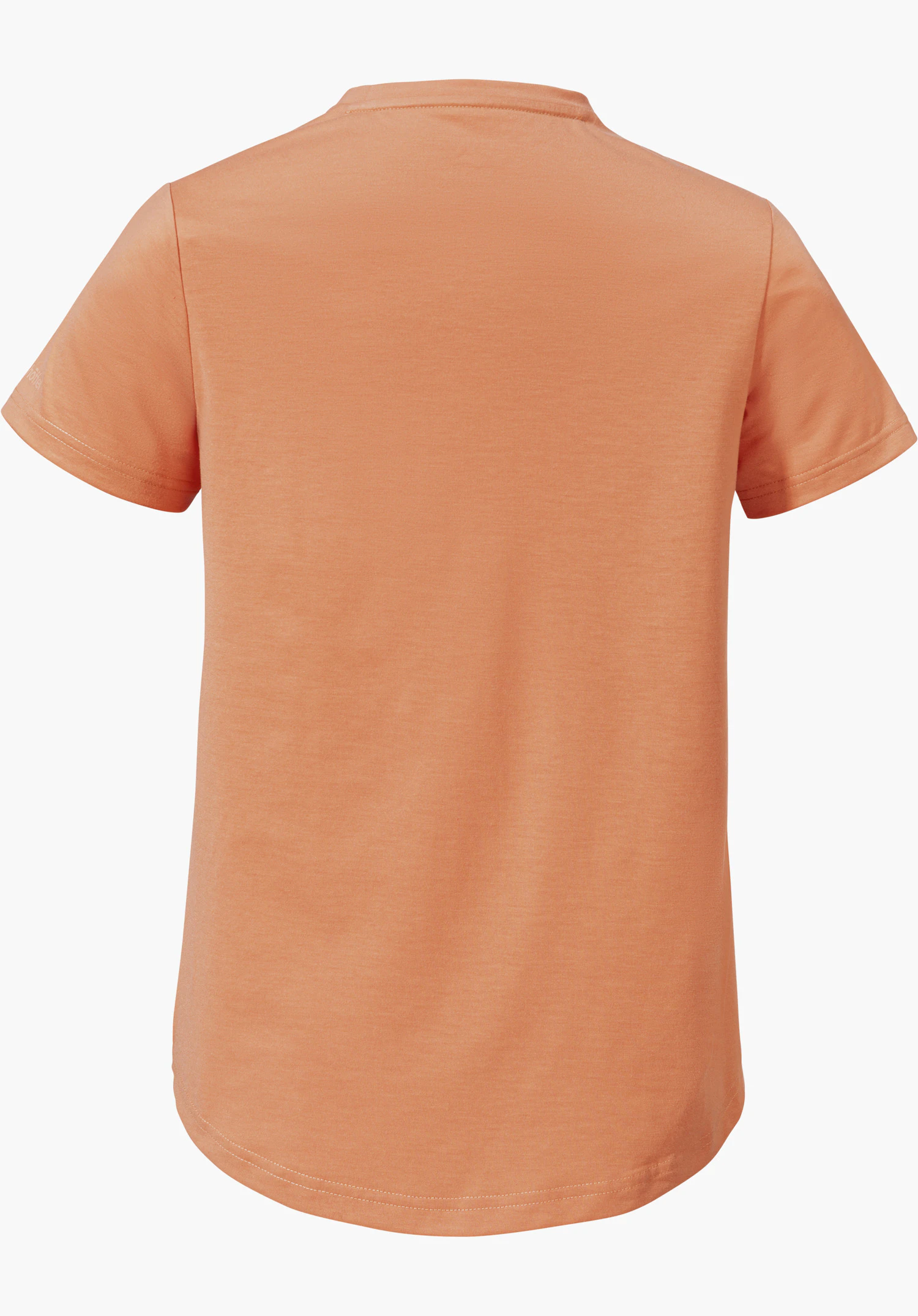 T Shirt Haberspitz L in orange shown from the back, isolated on a white background.