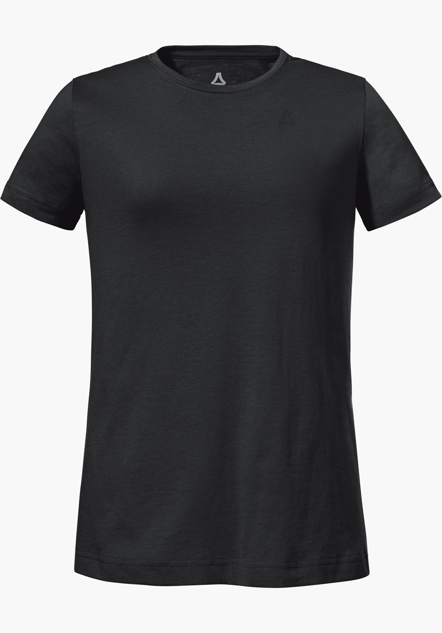 T Shirt Buchberg L en noir avec un Schöffel-Logo discret sur la poitrine, détouré sur fond blanc.