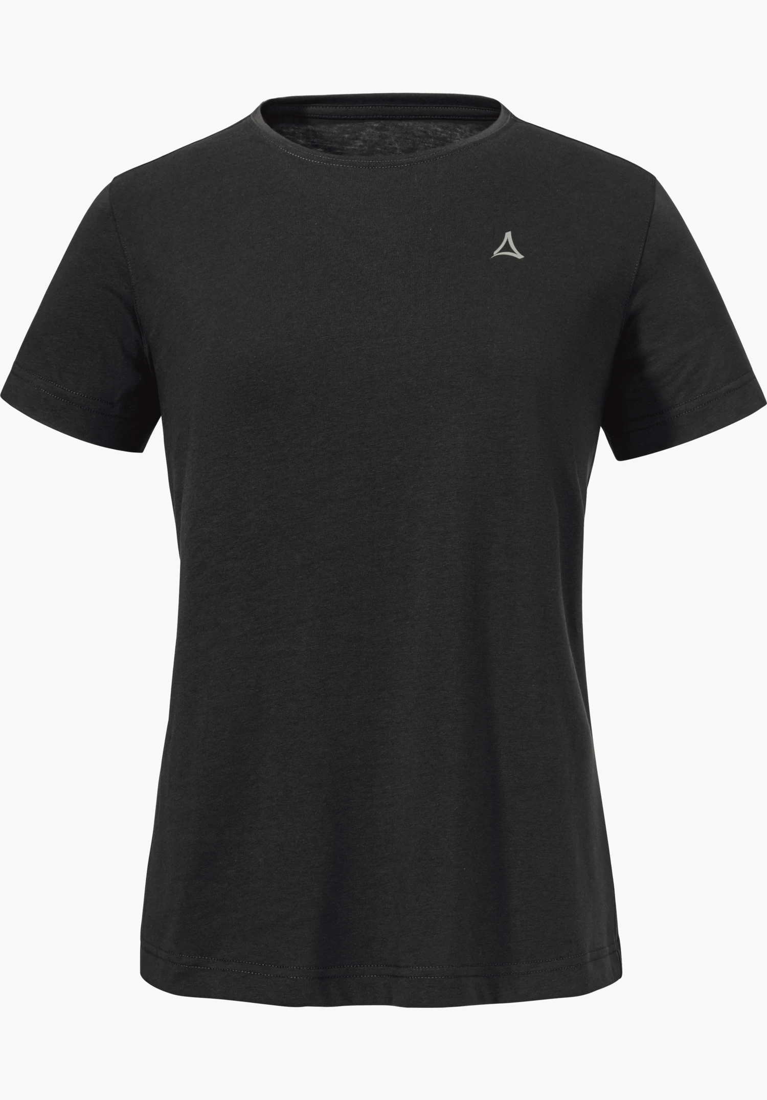 T Shirt Hohberg L in black with Schöffel logo on the chest, isolated on a white background.