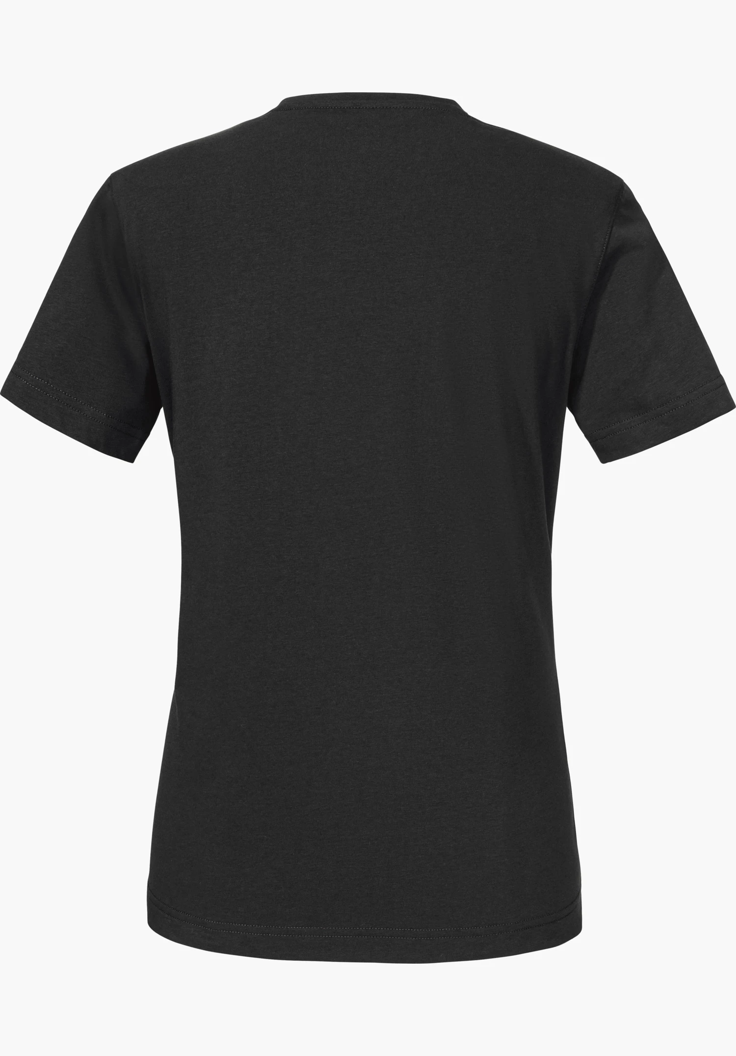 T Shirt Hohberg L as a back view in black, isolated on a white background.