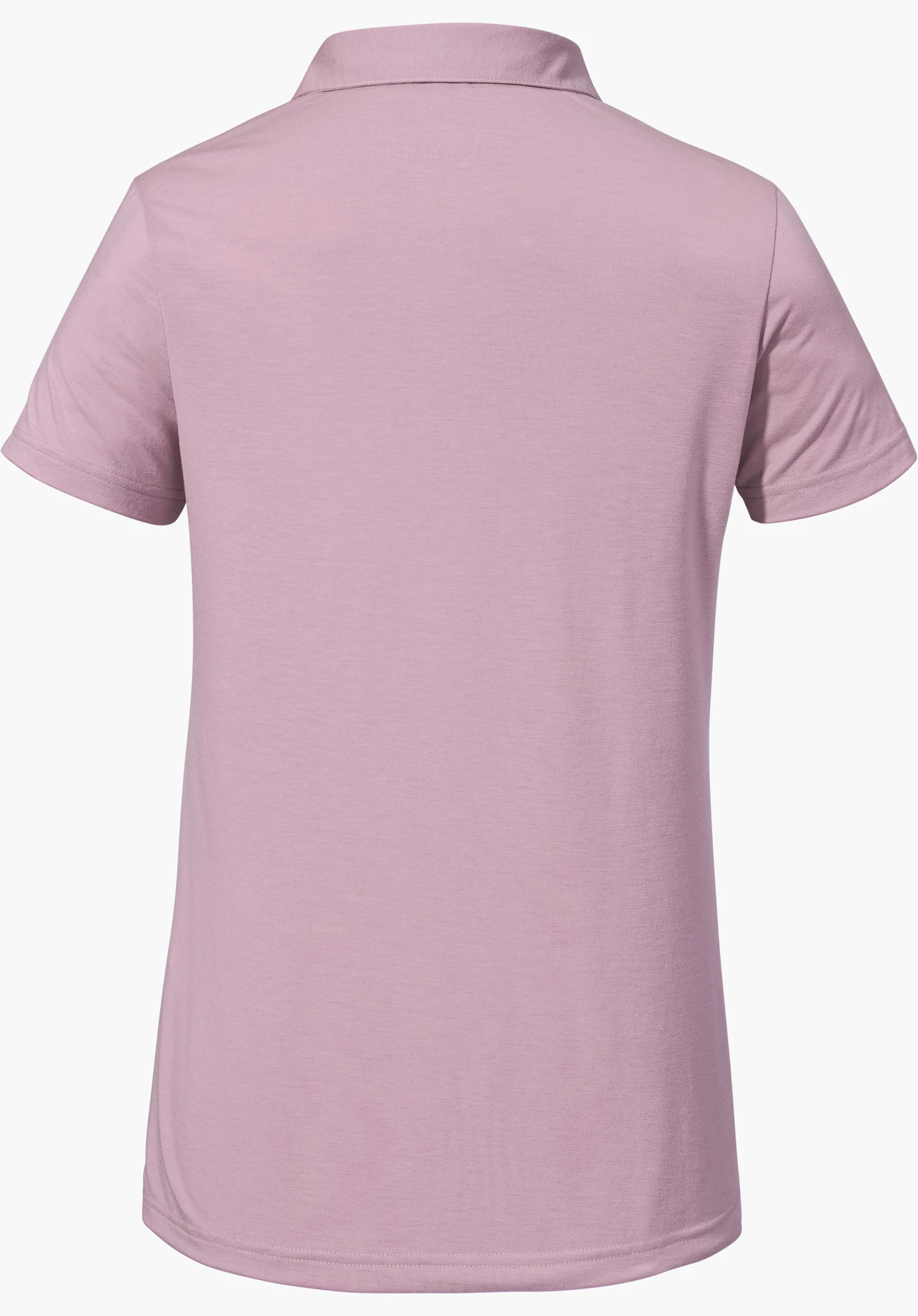 Polo Shirt Ramseck L, back view in the colour pink, isolated against a white background.