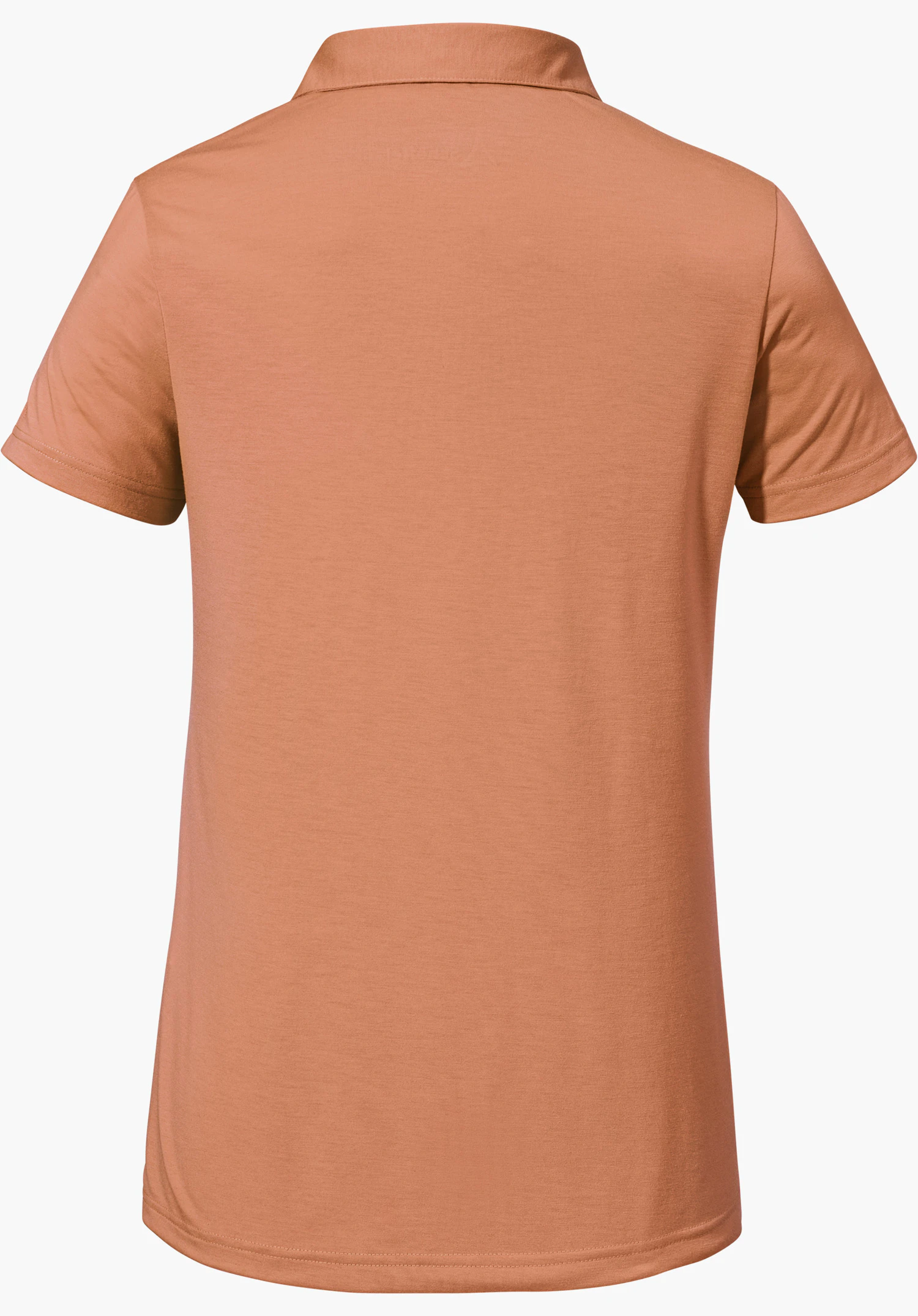 Polo Shirt Ramseck L en orange, vue de dos avec un col polo classique et des manches courtes, détouré sur fond blanc.