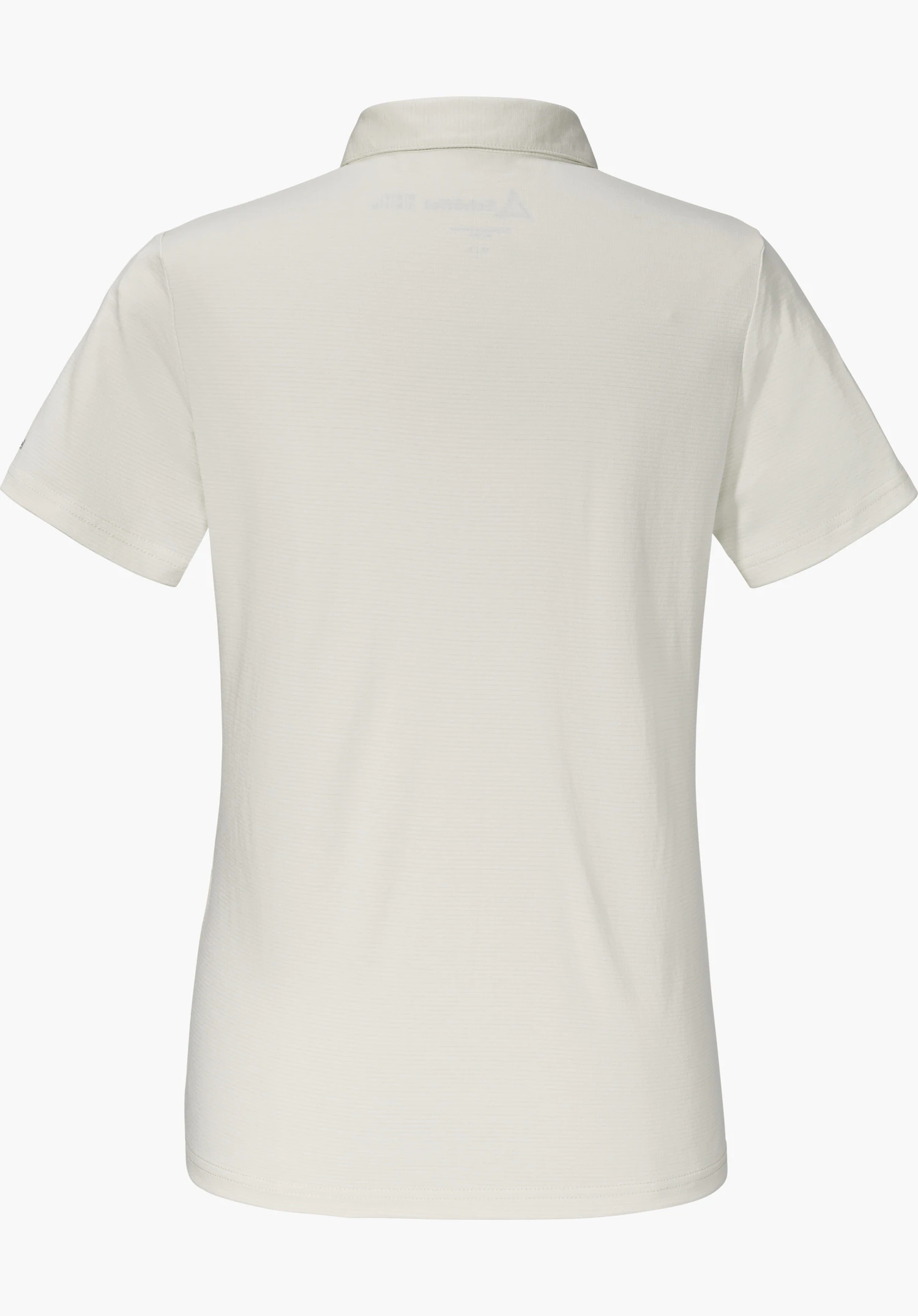 CIRC Polo Shirt Tauron L in de kleur natuur, het poloshirt met korte mouwen wordt van de achterkant getoond, vrijstaand tegen een witte achtergrond.