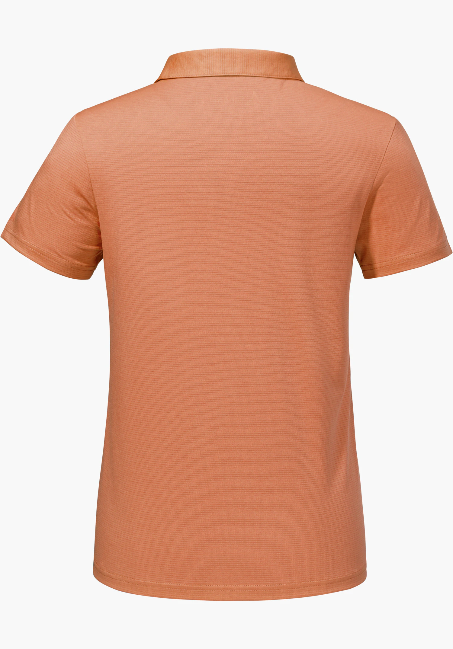 CIRC Polo Shirt Tauron L présente le dos orange avec des manches courtes et un col, détouré sur fond blanc.