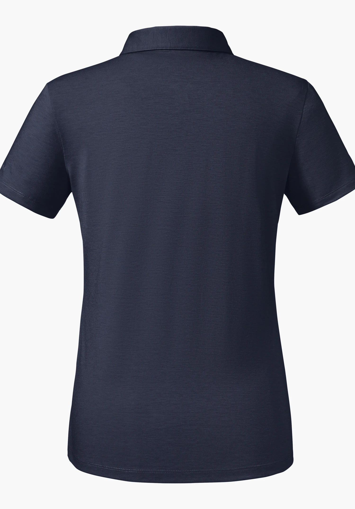 CIRC Polo Shirt Tauron L en bleu, vue de dos du polo à manches courtes, détouré sur fond blanc.