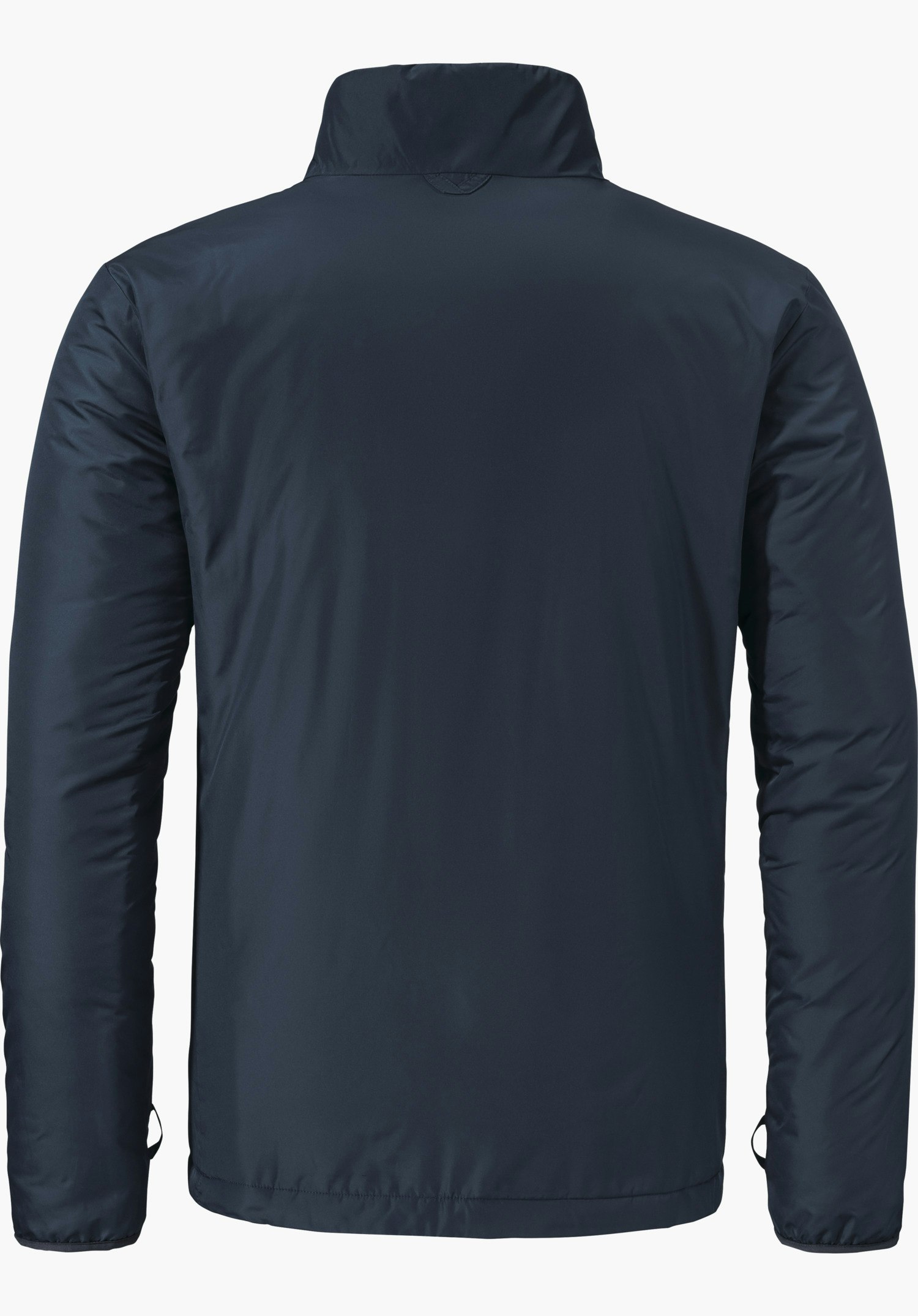 3in1 Jacket Style Tamina MNS dunkelblaue Jacke, Rückansicht, gerade stehend präsentiert; lange Ärmel, hoher Kragen, glatte Oberfläche, freigestellt vor weißem Hintergrund.
