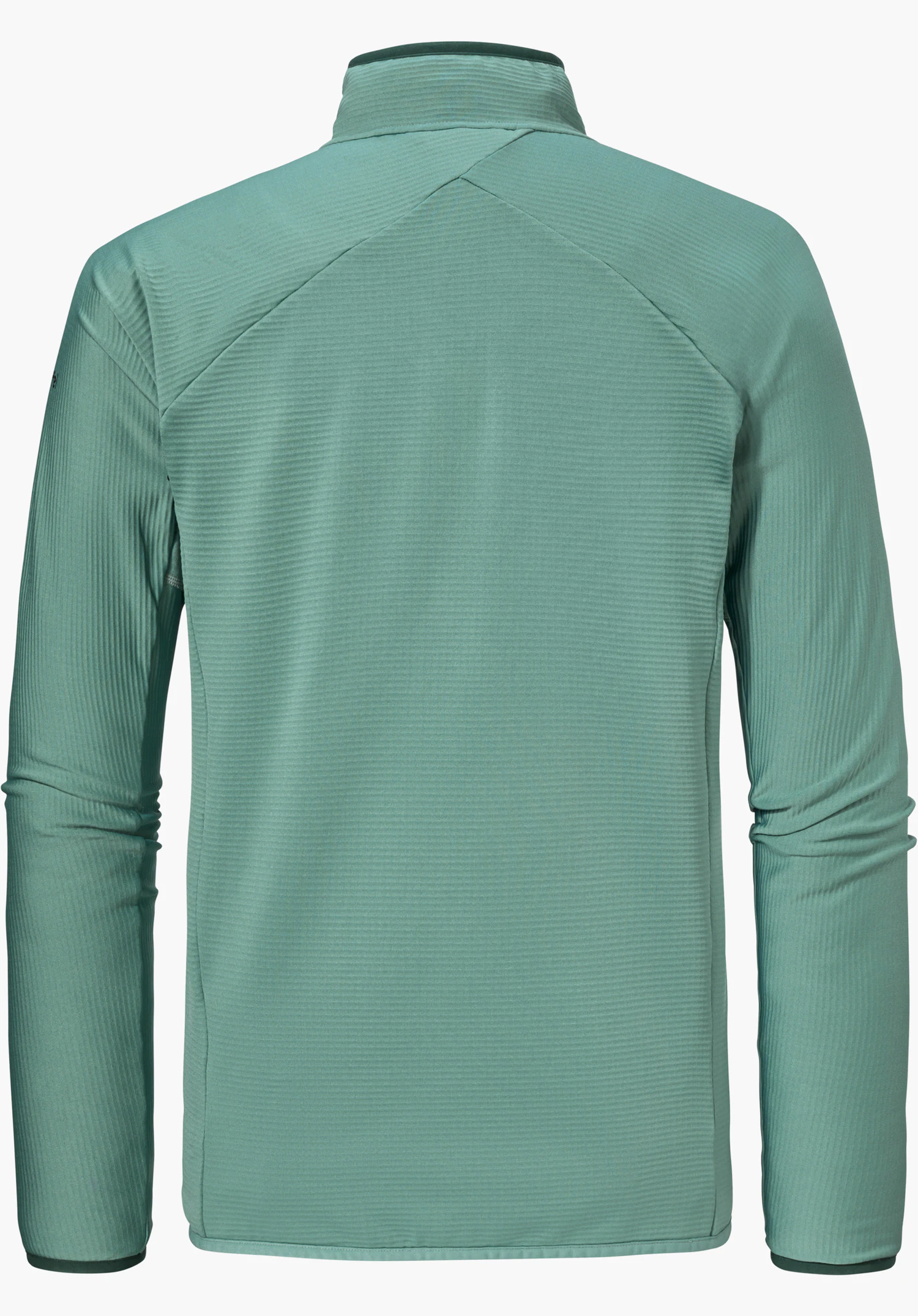 Fleece Jk Style Cascata MNS en vert est présentée de dos avec une texture finement nervurée, détourée sur fond blanc.