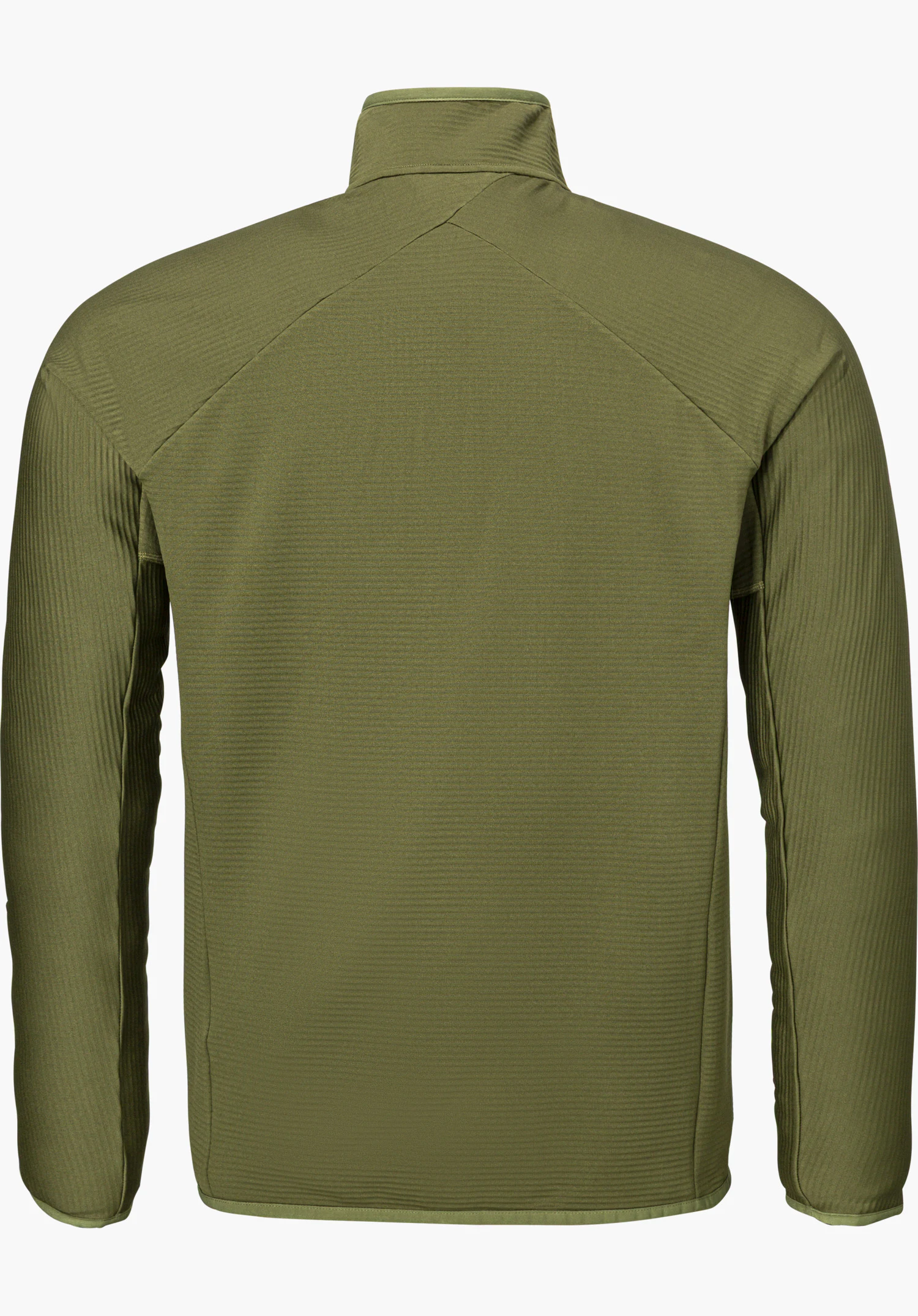 Fleece Jk Style Cascata MNS in green, shown from the back and isolated on a white background.