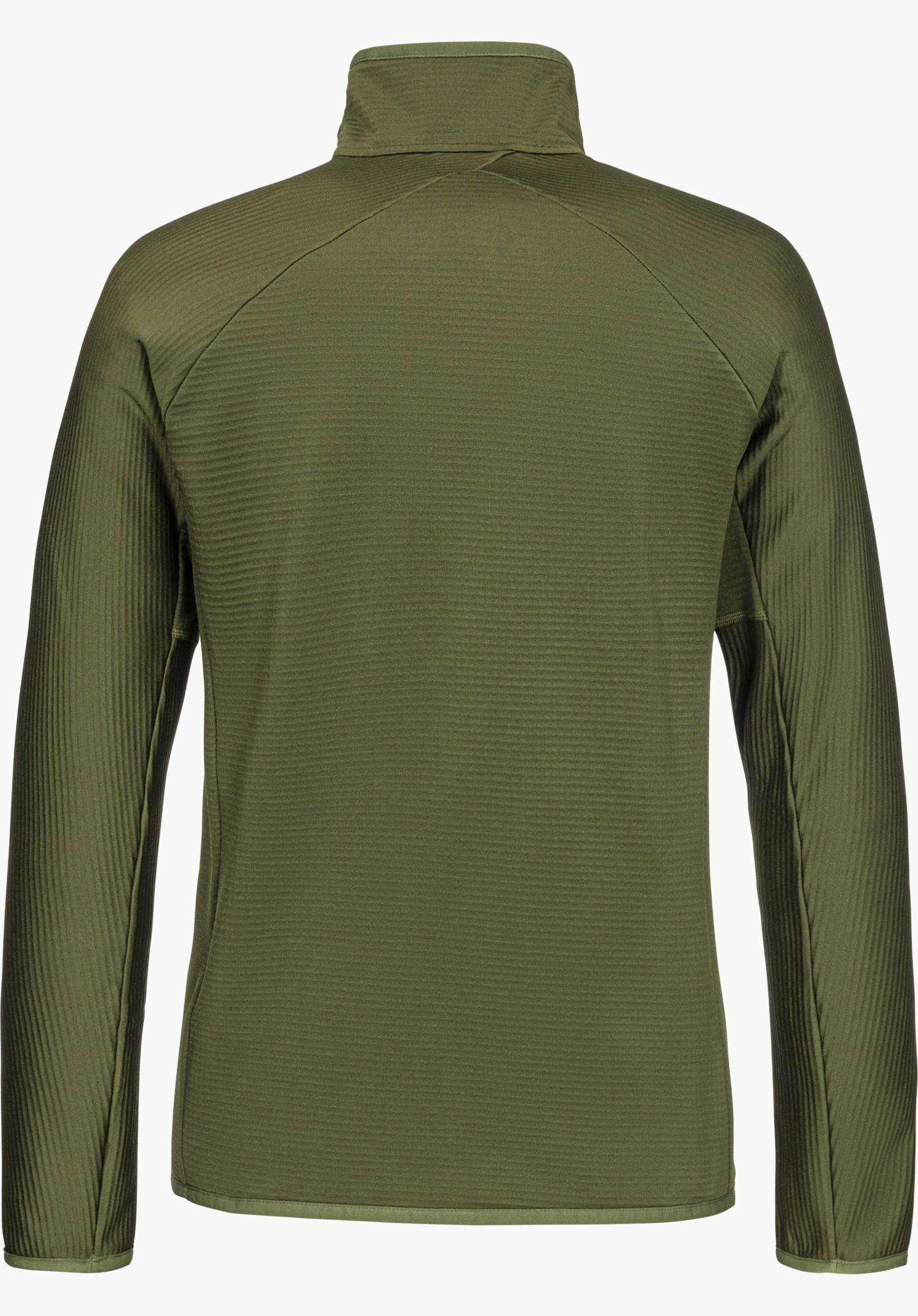 Fleece Jk Style Ash WMS in pink, shown from the back with a high collar and long sleeves, isolated on a white background.