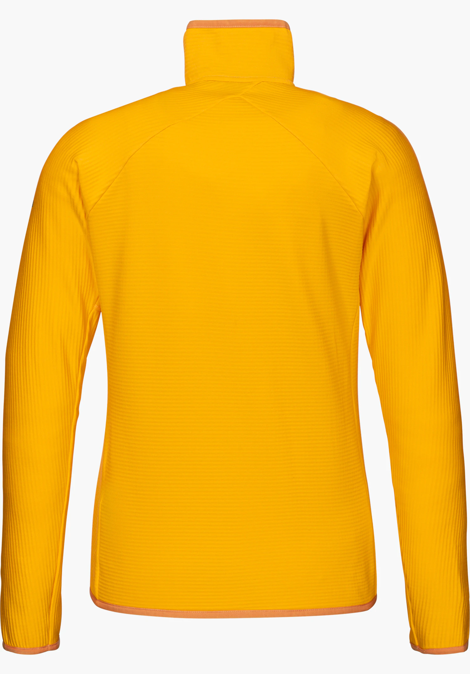 Fleece Jk Style Cascata WMS, veste polaire jaune, vue de dos, détourée sur fond blanc.