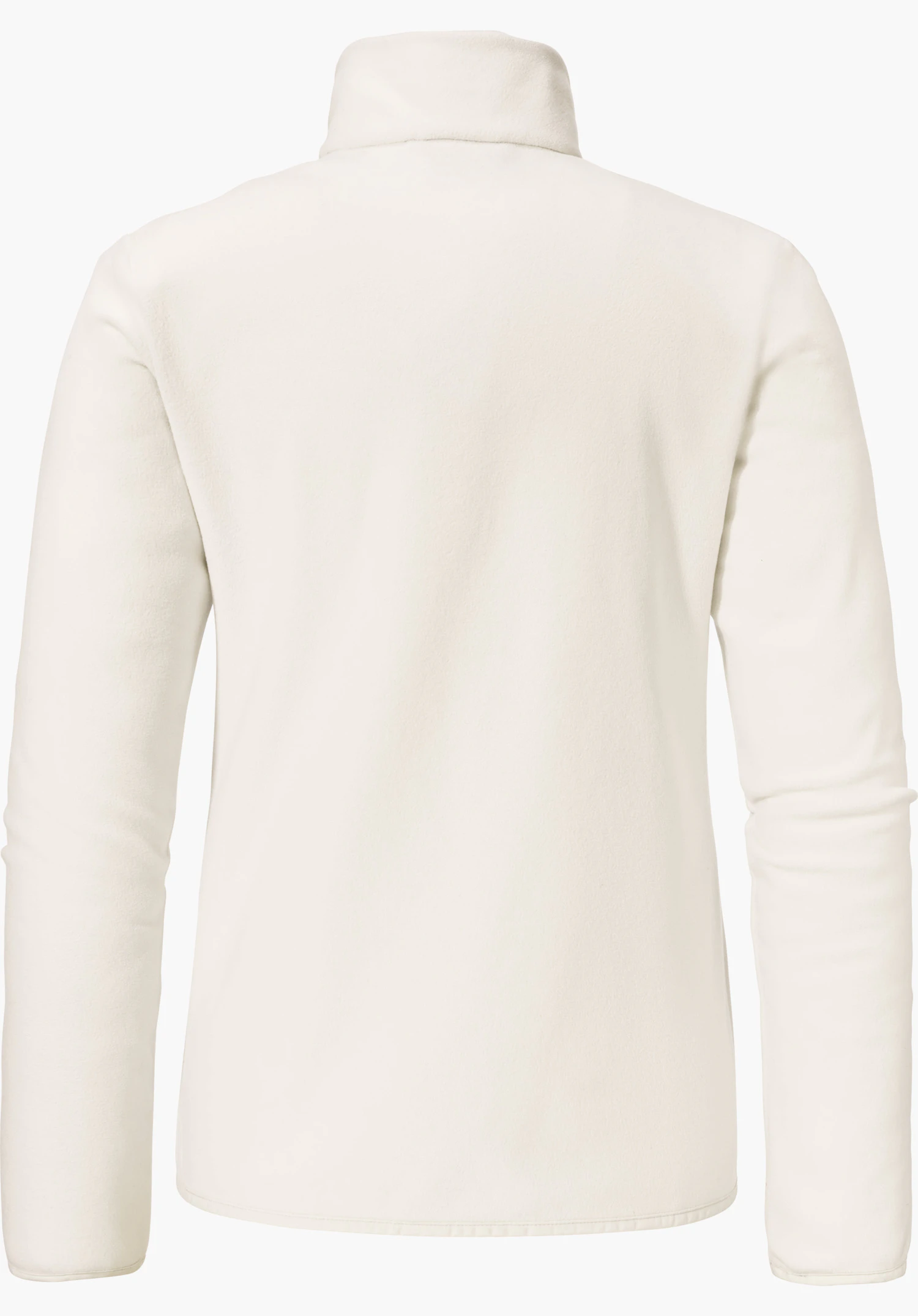 Fleece Jk Style Ash WMS Witte fleecejas, achteraanzicht; ligt glad met ontspannen hangende mouwen; neutrale lichte achtergrond; eenvoudig naadloos design.