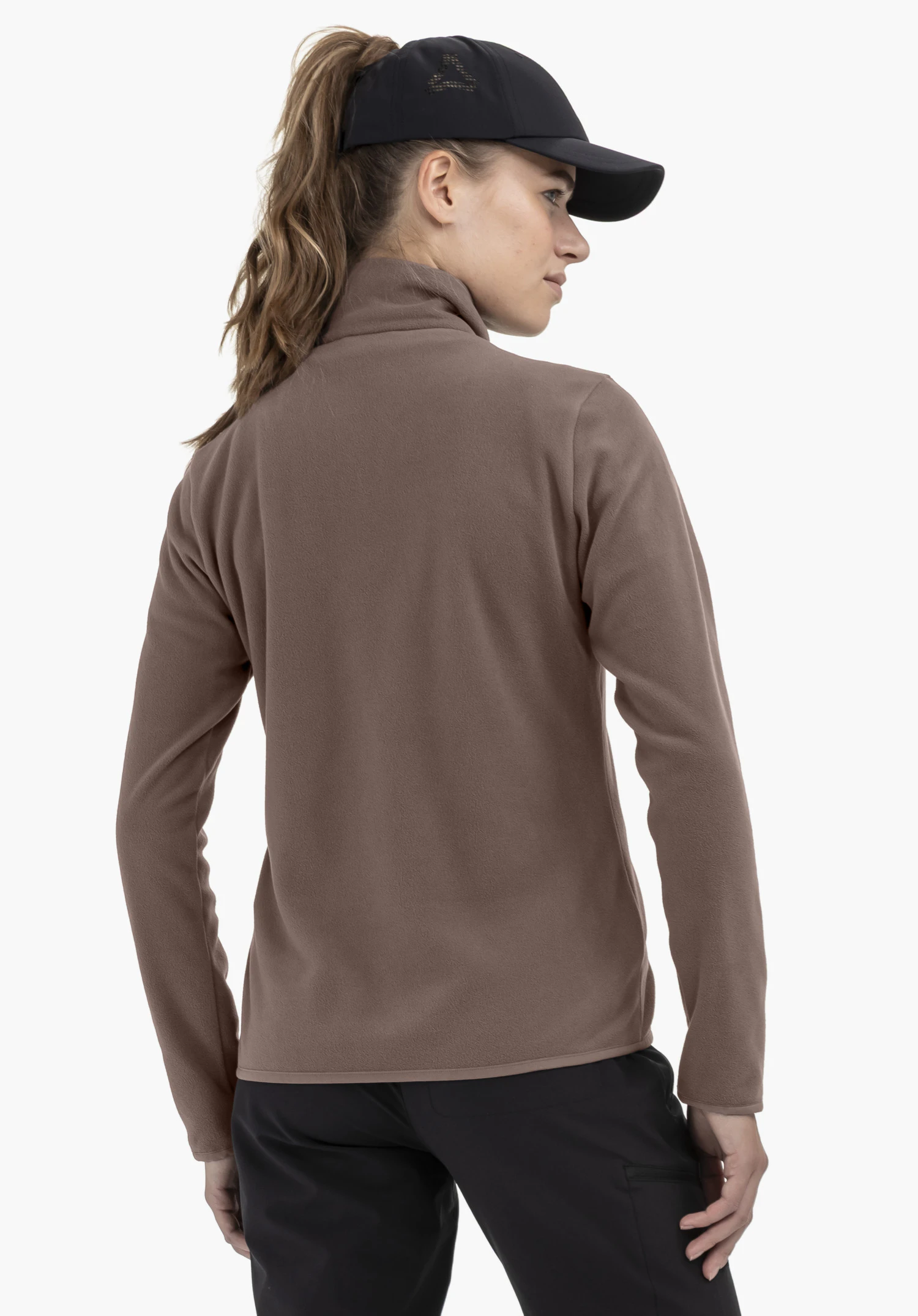 Fleece Jk Style Ash WMS shows a model from the back in the colour brown against a neutral background.