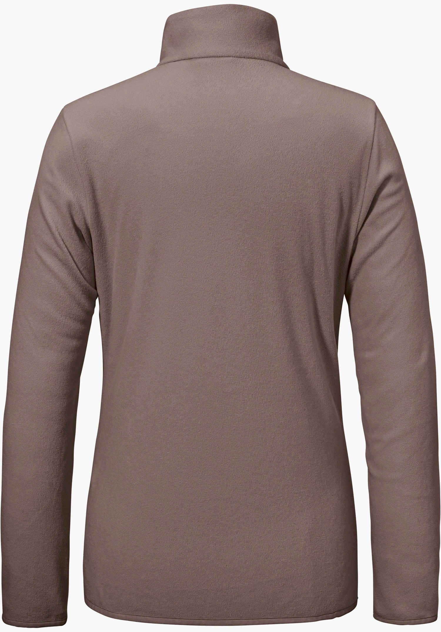 Fleece Jk Style Ash WMS in brown, shown from the back, isolated on a white background.