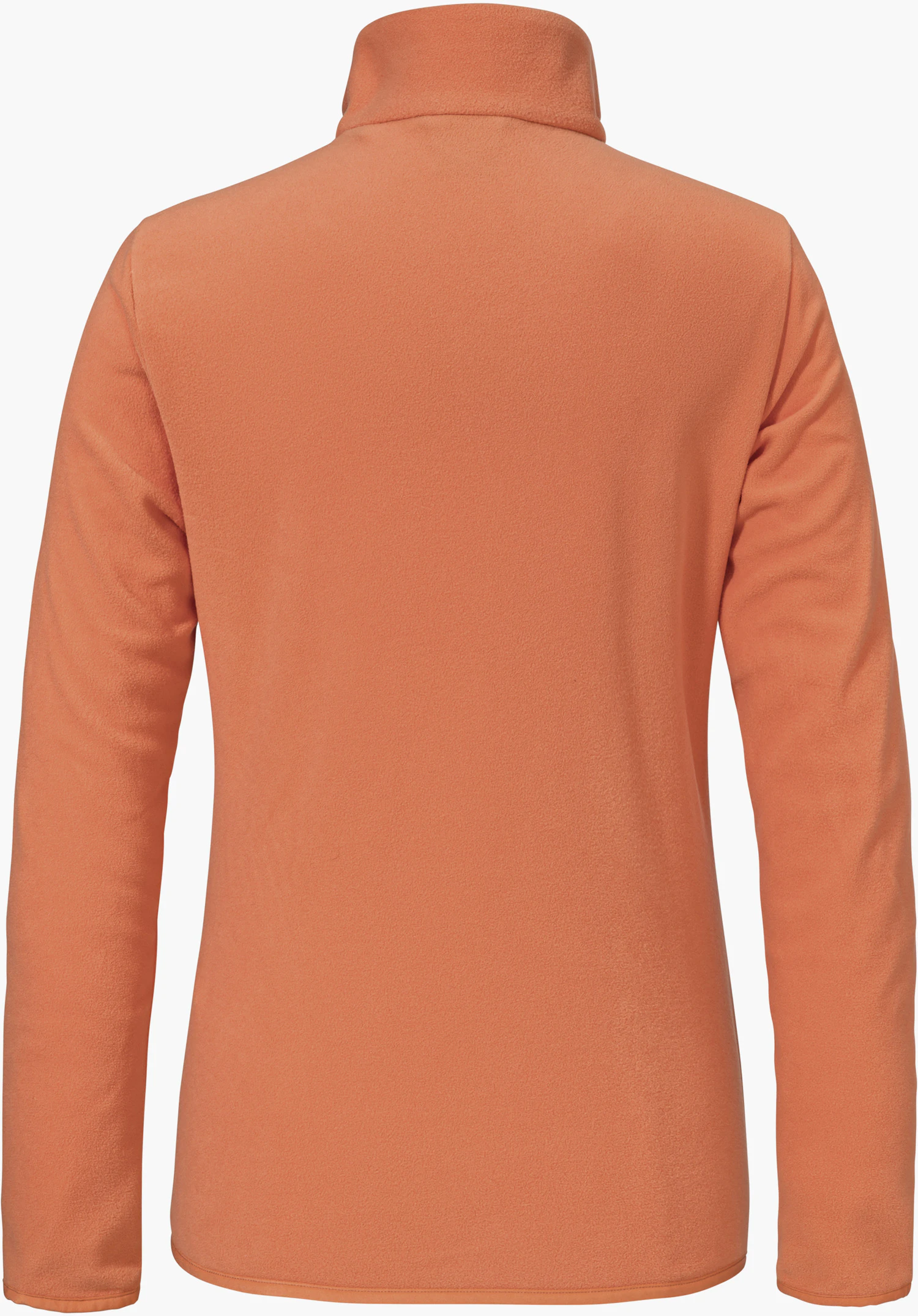 Fleece Jk Style Ash WMS in de kleur oranje, van achteren gezien met een opstaande kraag, vrijstaand tegen een witte achtergrond.