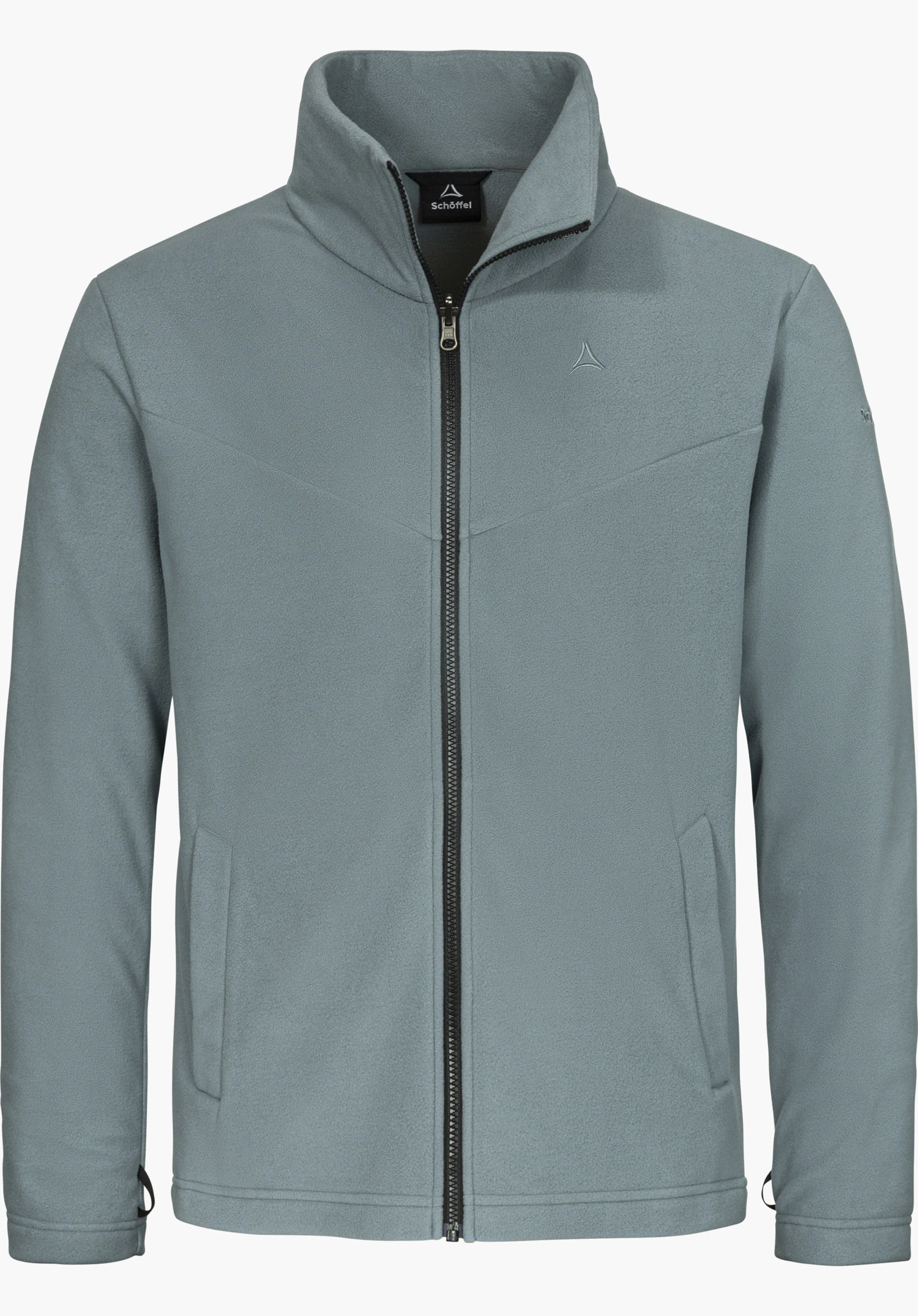 3in1 Jacket Style Okere MNS in gelb mit durchgehendem Reißverschluss, Stehkragen und dezentem Schöffel-Logo, freigestellt vor weißem Hintergrund.