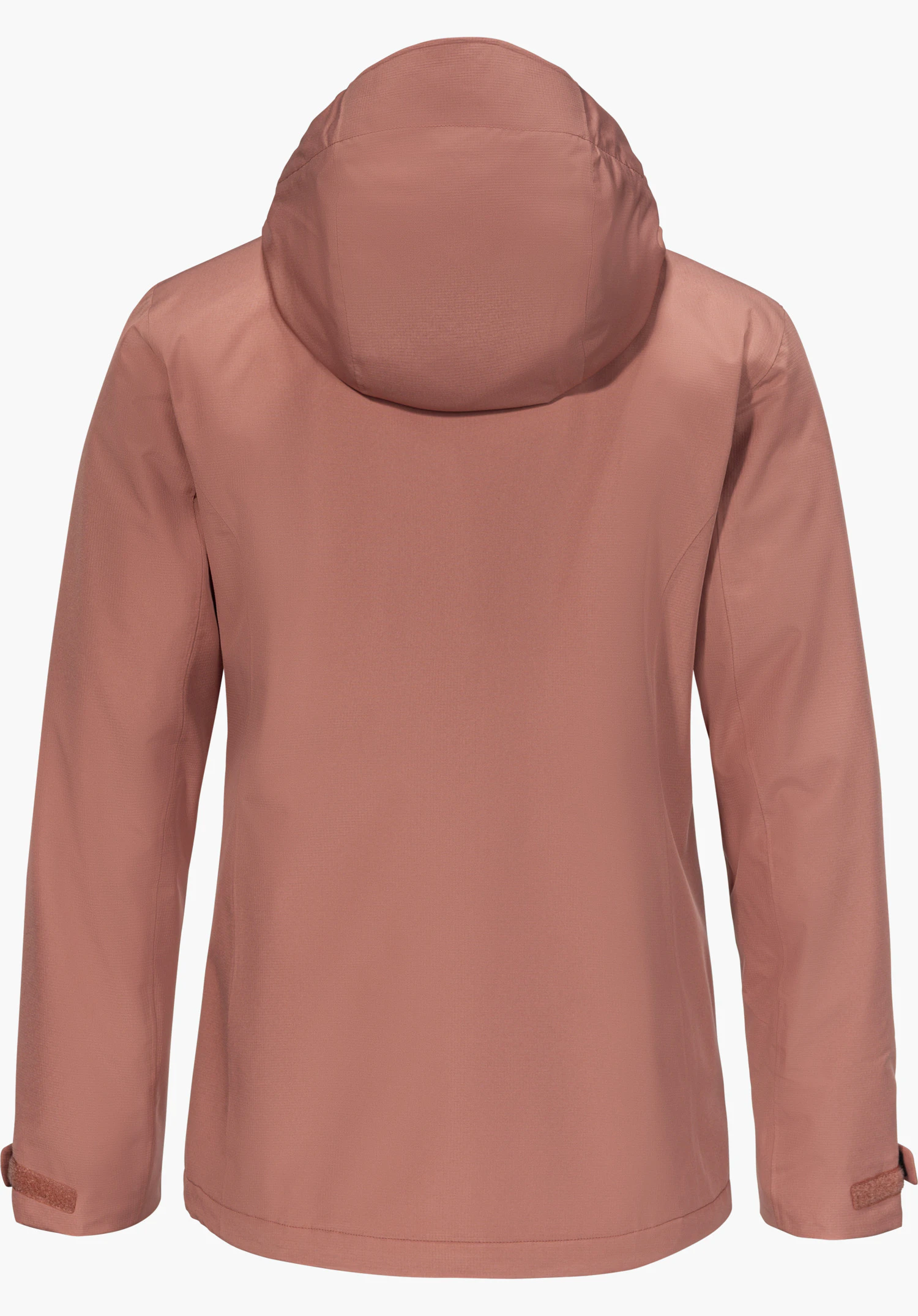 Ins Jacket Style Wildkar WMS in roze, achteraanzicht met capuchon, vrijstaand op een witte achtergrond.
