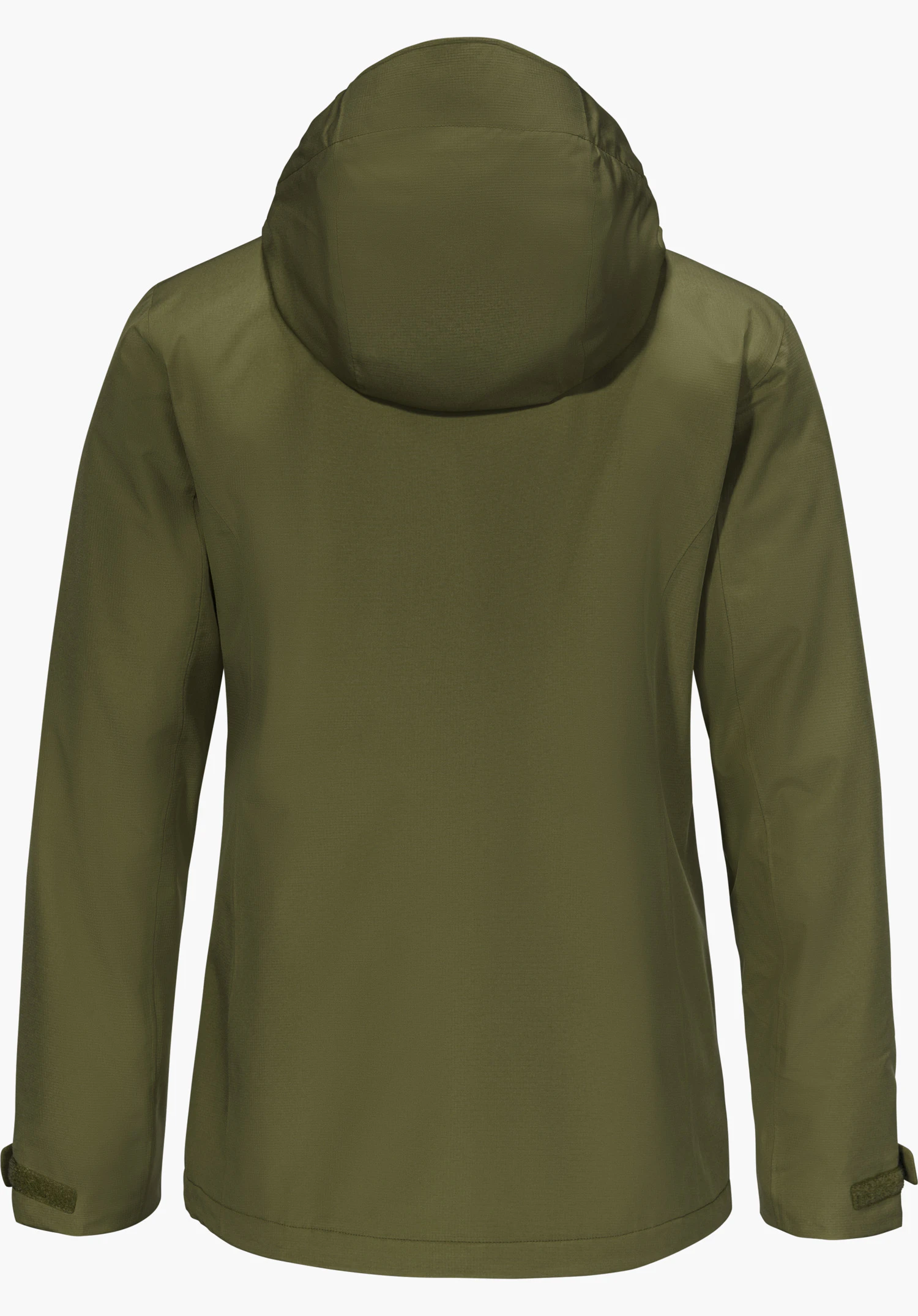 Ins Jacket Style Wildkar WMS in green, shown from the back and isolated on a white background.