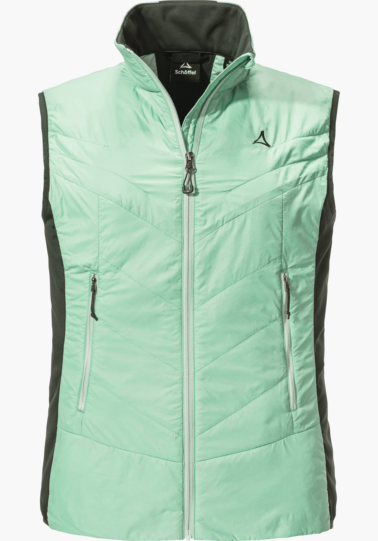Fleece Jk Style Qutang MNS Lichtbruine fleecejas met gesloten ritssluiting; Schöffel-logo op de linker borst; twee ritszakken; witte achtergrond.