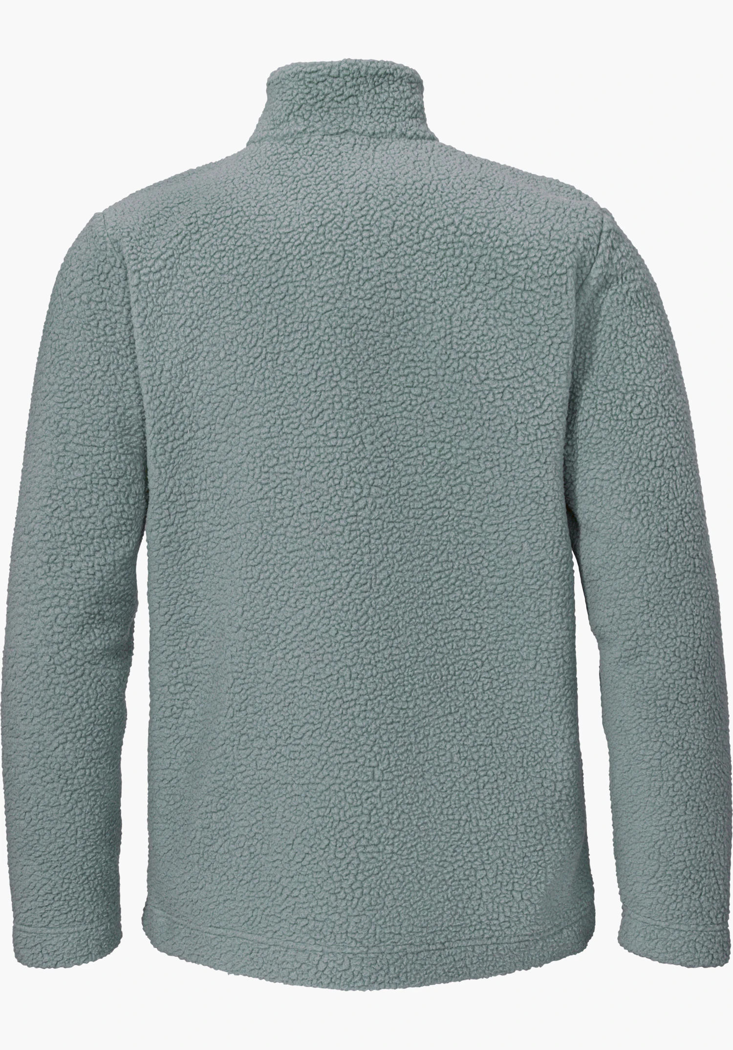 CIRC Fleece Jk Style Purga MNS in grau in Rückansicht freigestellt vor weißem Hin tergrund.