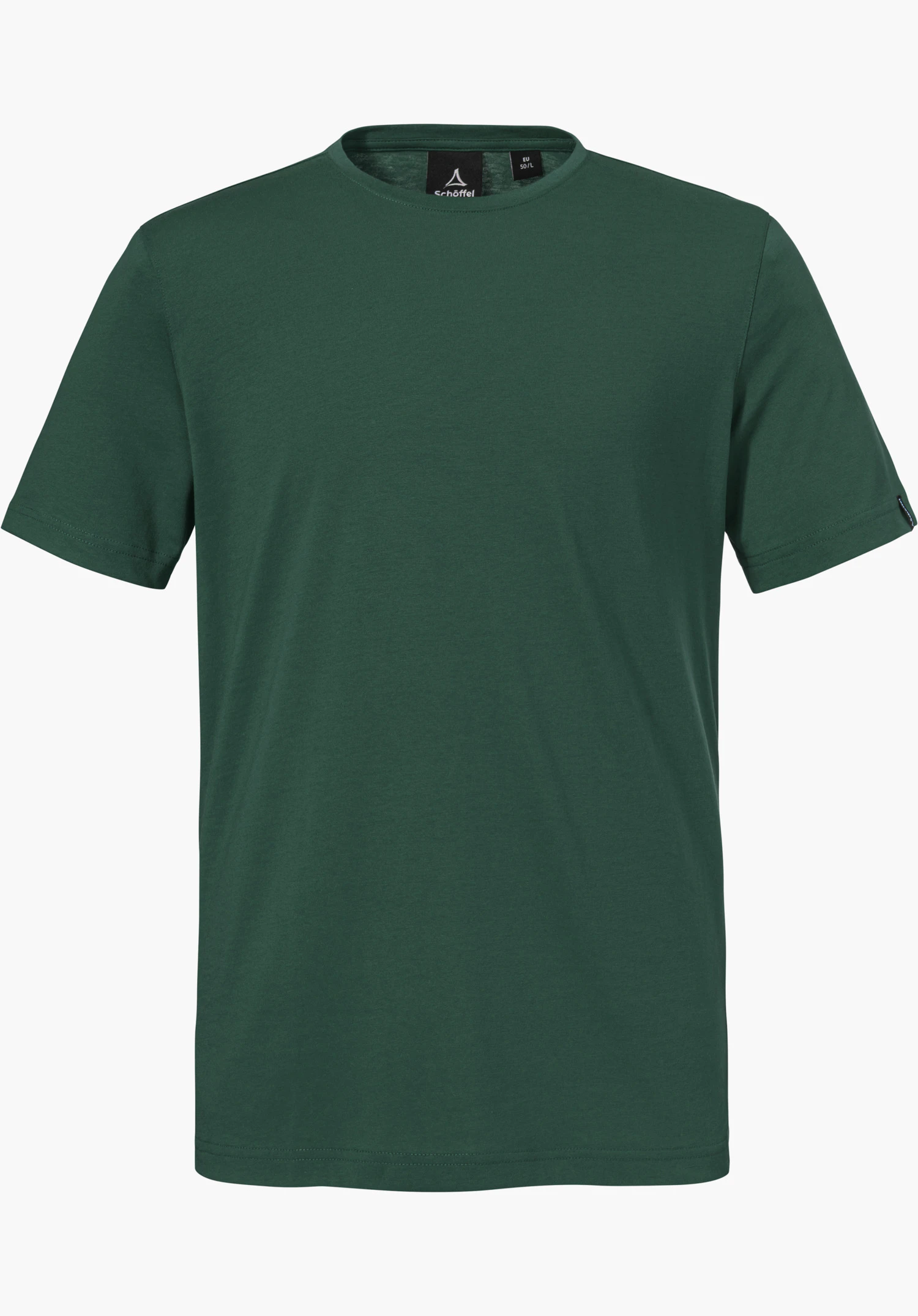 T Shirt Style Collada MNS sous forme de haut vert à manches courtes avec un col rond, détouré sur fond blanc.