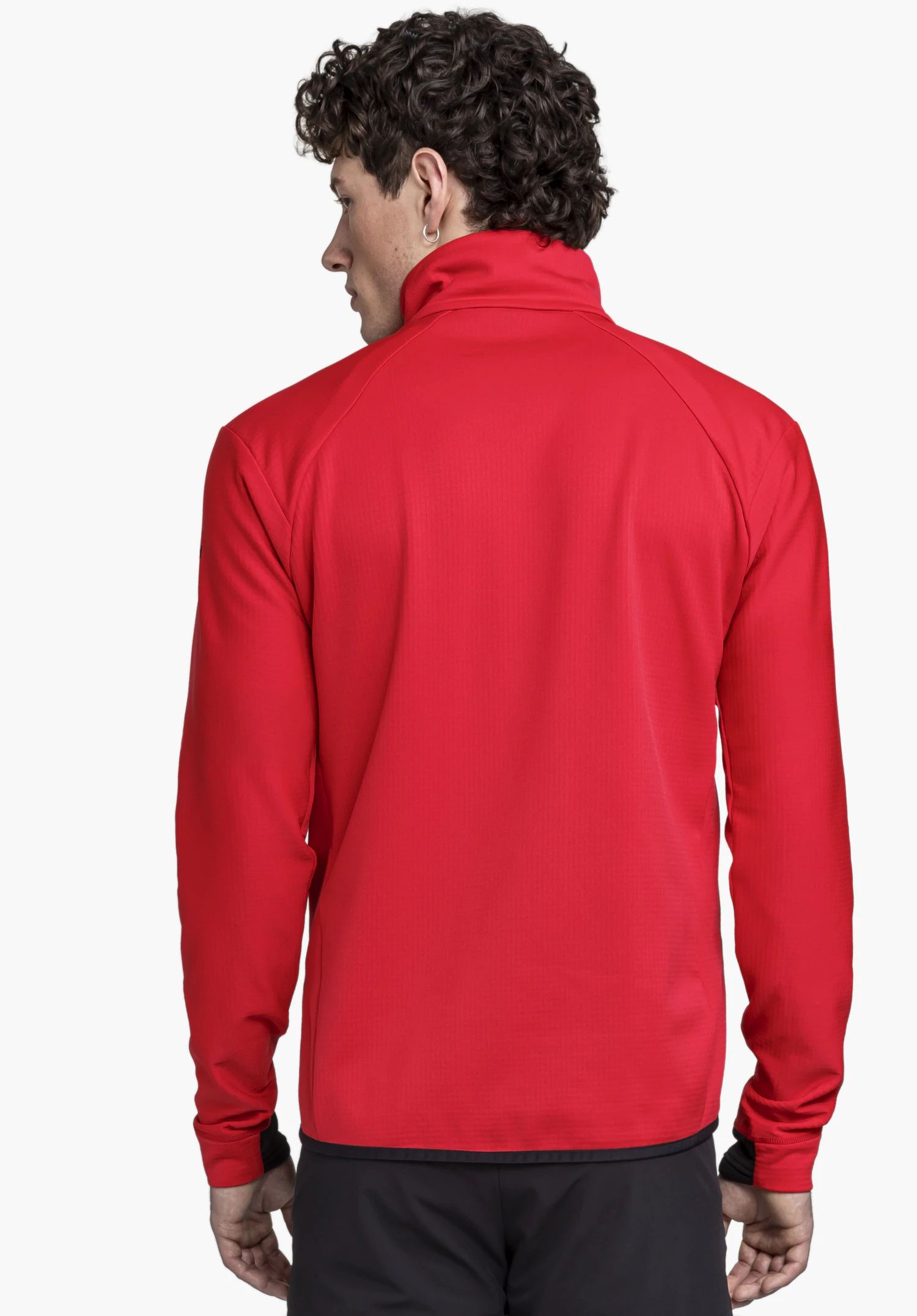 Fleece Jkt Style Blaueis MNS in der Farbe Rot. Ein Model zeigt die Jacke in der Rückenansicht vor einem neutralen Hintergrund.