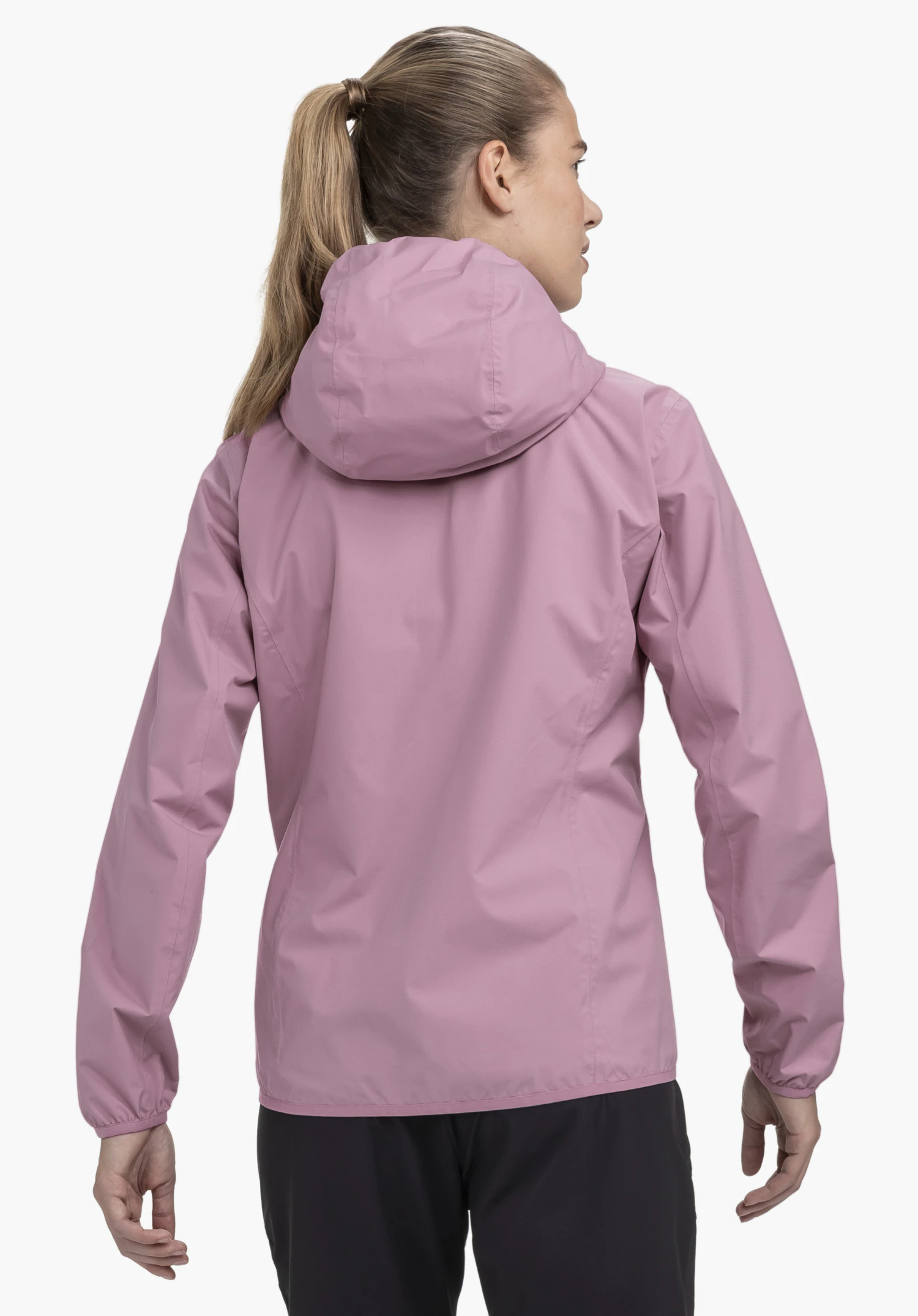 Jacket Style Migandi WMS en rose, portée par un mannequin vu de dos sur un fond neutre.