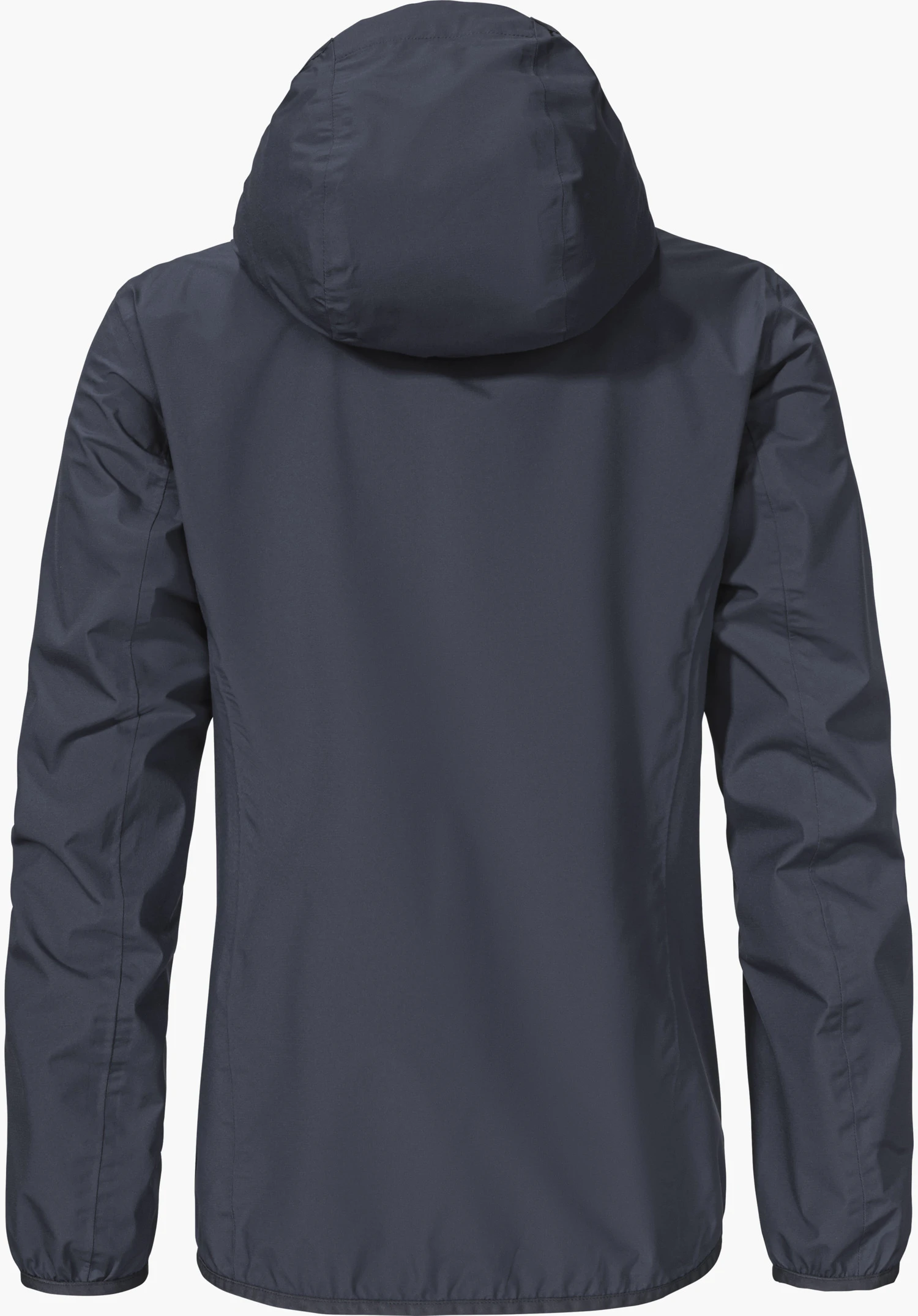 Jacket Style Migandi WMS en bleu montre la vue de dos avec une capuche, détourée sur fond blanc.
