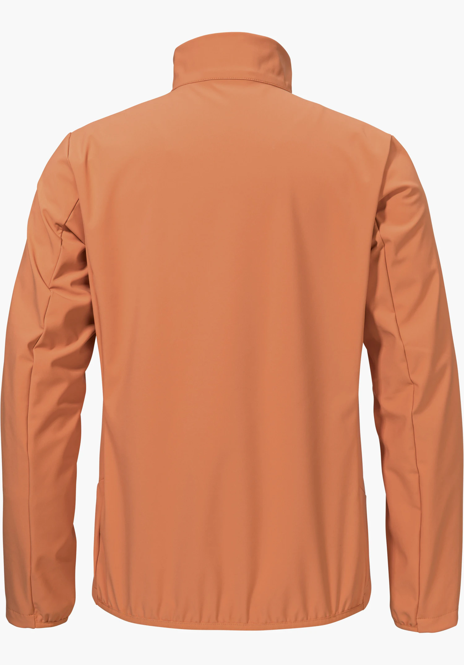 Softshell Jk Style Mirusha WMS in the colour orange, shown from the back with a high collar, isolated against a white background.