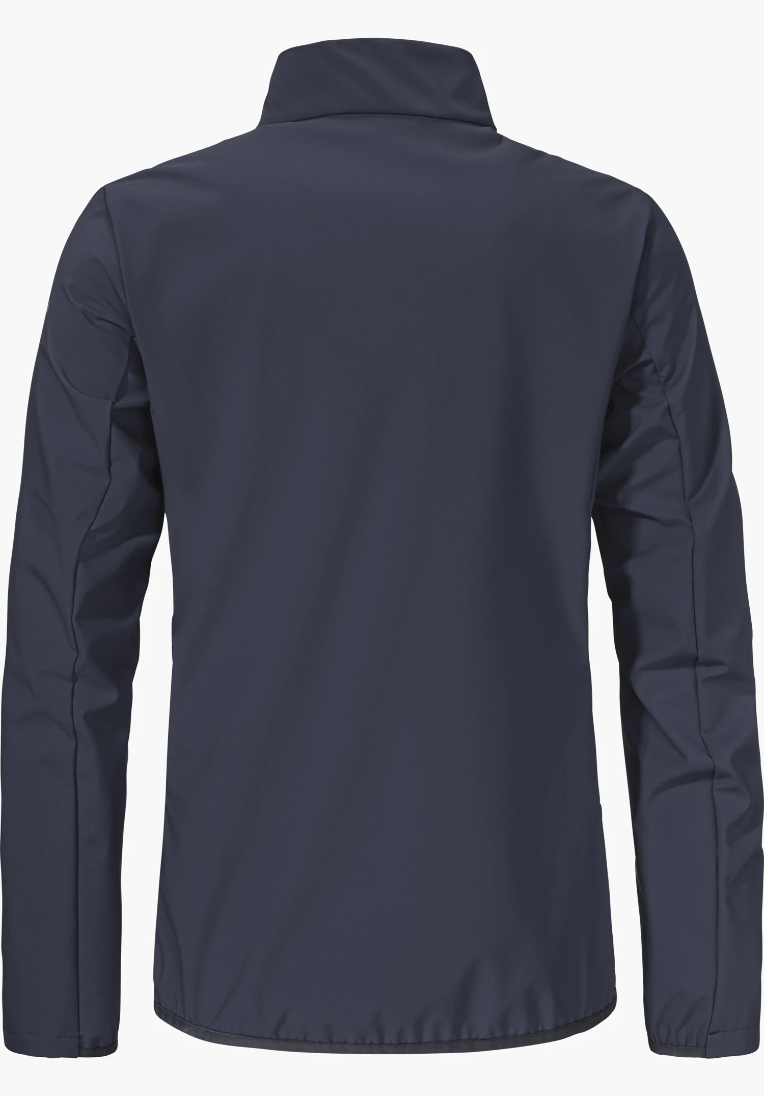 Softshell Jk Style Mirusha WMS in blauw als achteraanzicht, vrijstaand op een witte achtergrond.