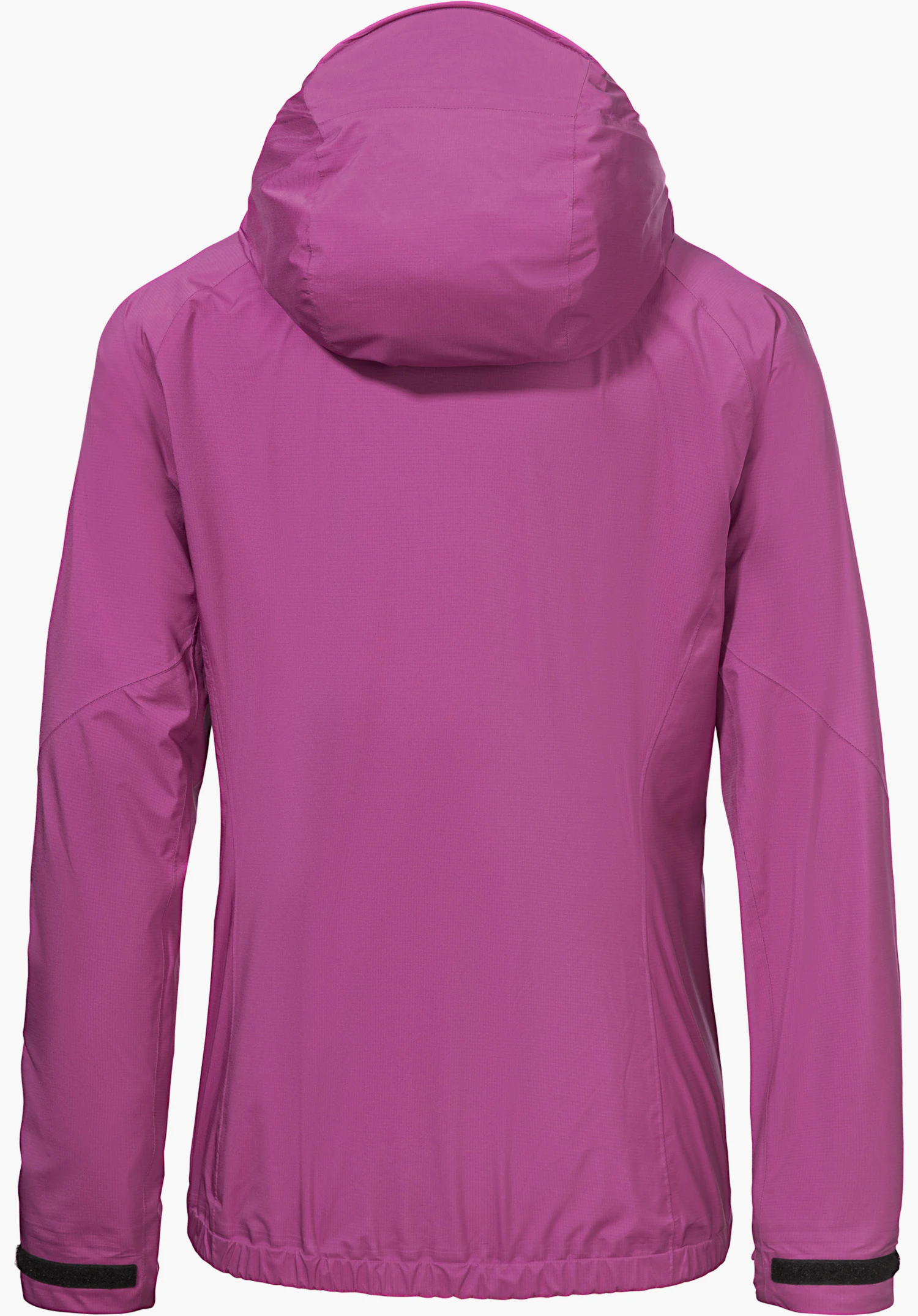 2.5L 3D Jacket Vistdal L in Pink, gezeigt in der Rückansicht mit Kapuze, freigestellt vor weißem Hintergrund.